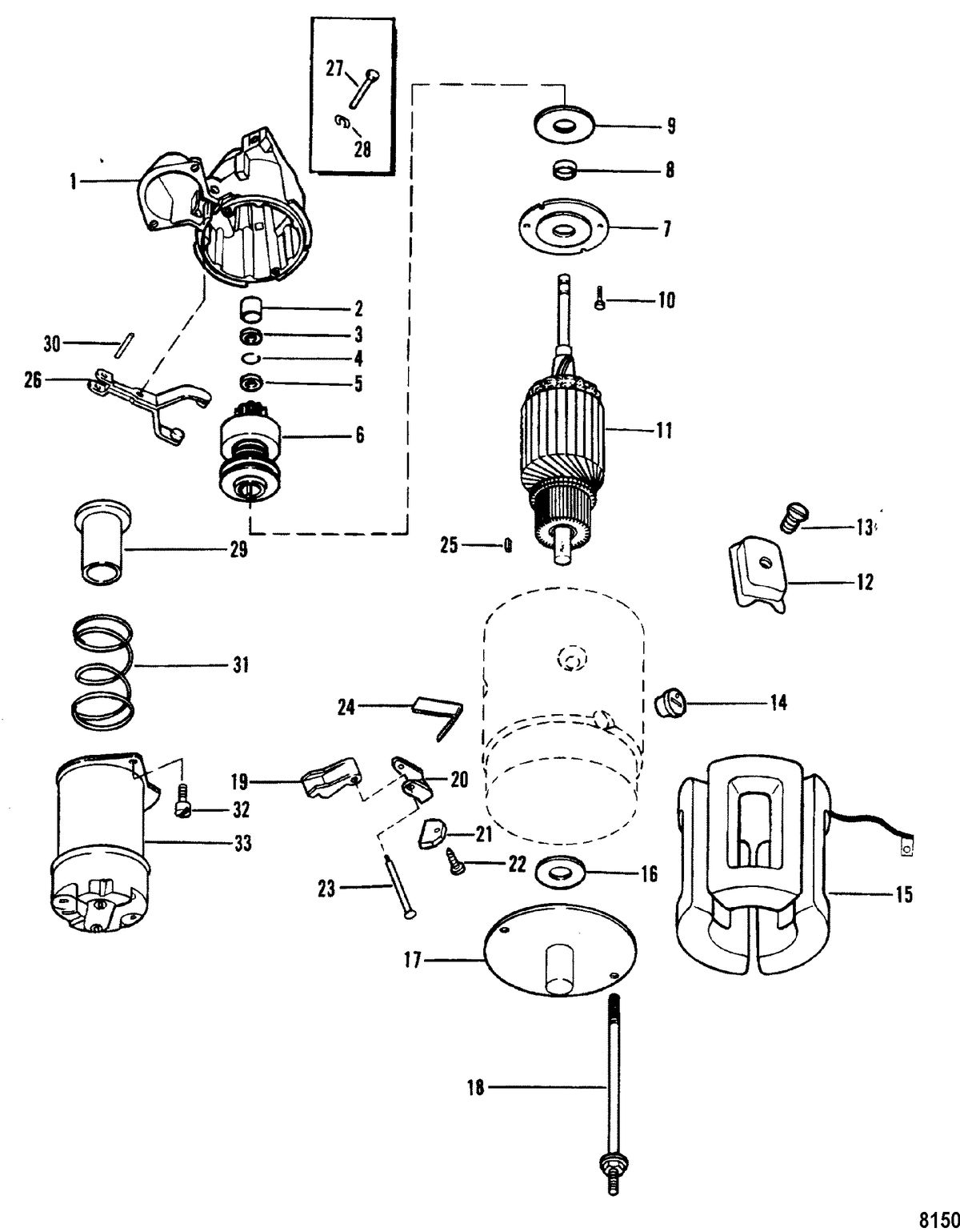 MERCRUISER 3.0L/LX ALPHA ONE Starter Motor(Delco Remy #1998317)