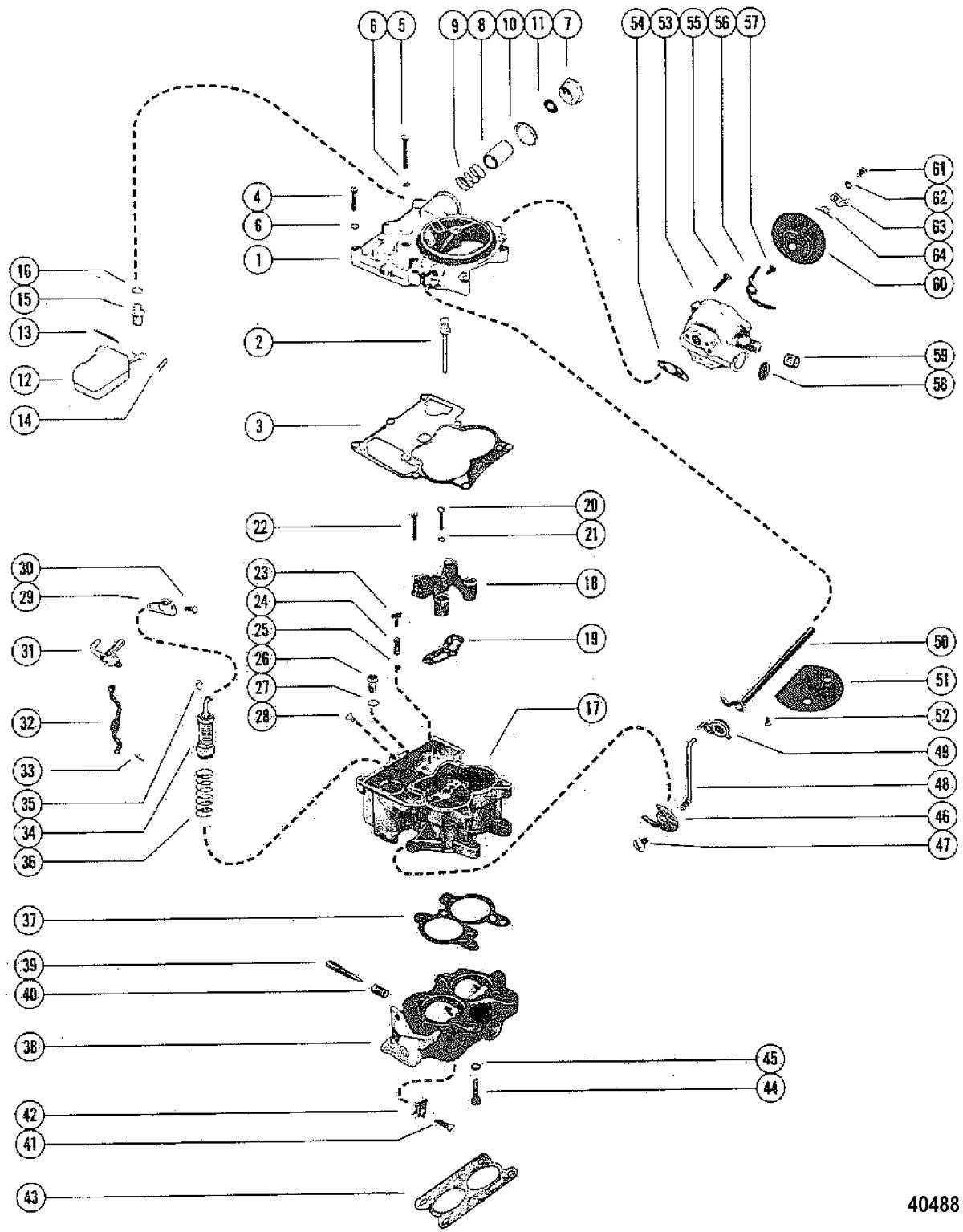 MERCRUISER 470 ENGINE Carburetor Assembly