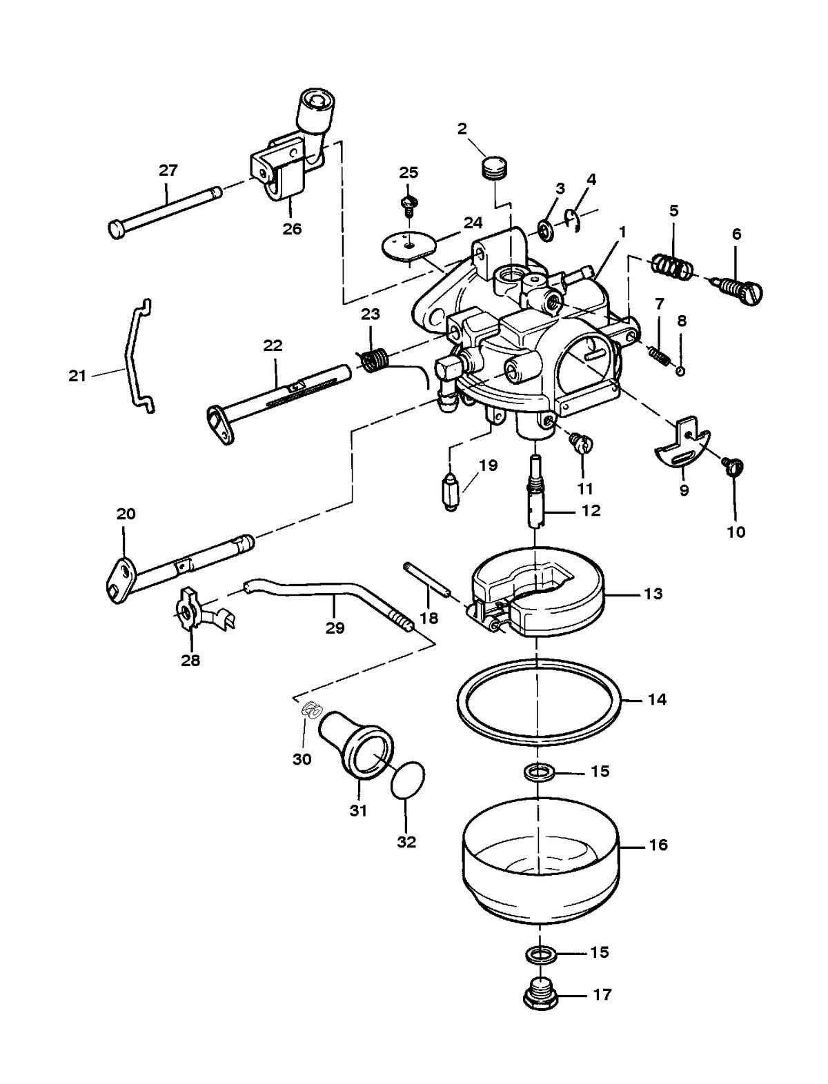SEARS SEARS 9.9 H.P (OUTBOARD MOTOR) W/6.6 GAL. REMOTE TANK CARBURETOR