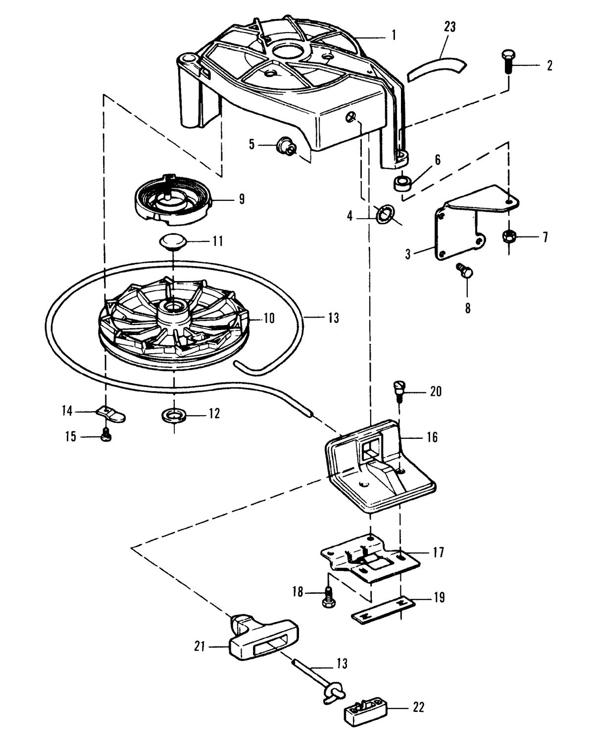 SEARS 15 H.P. OUTBOARD MOTOR STARTER