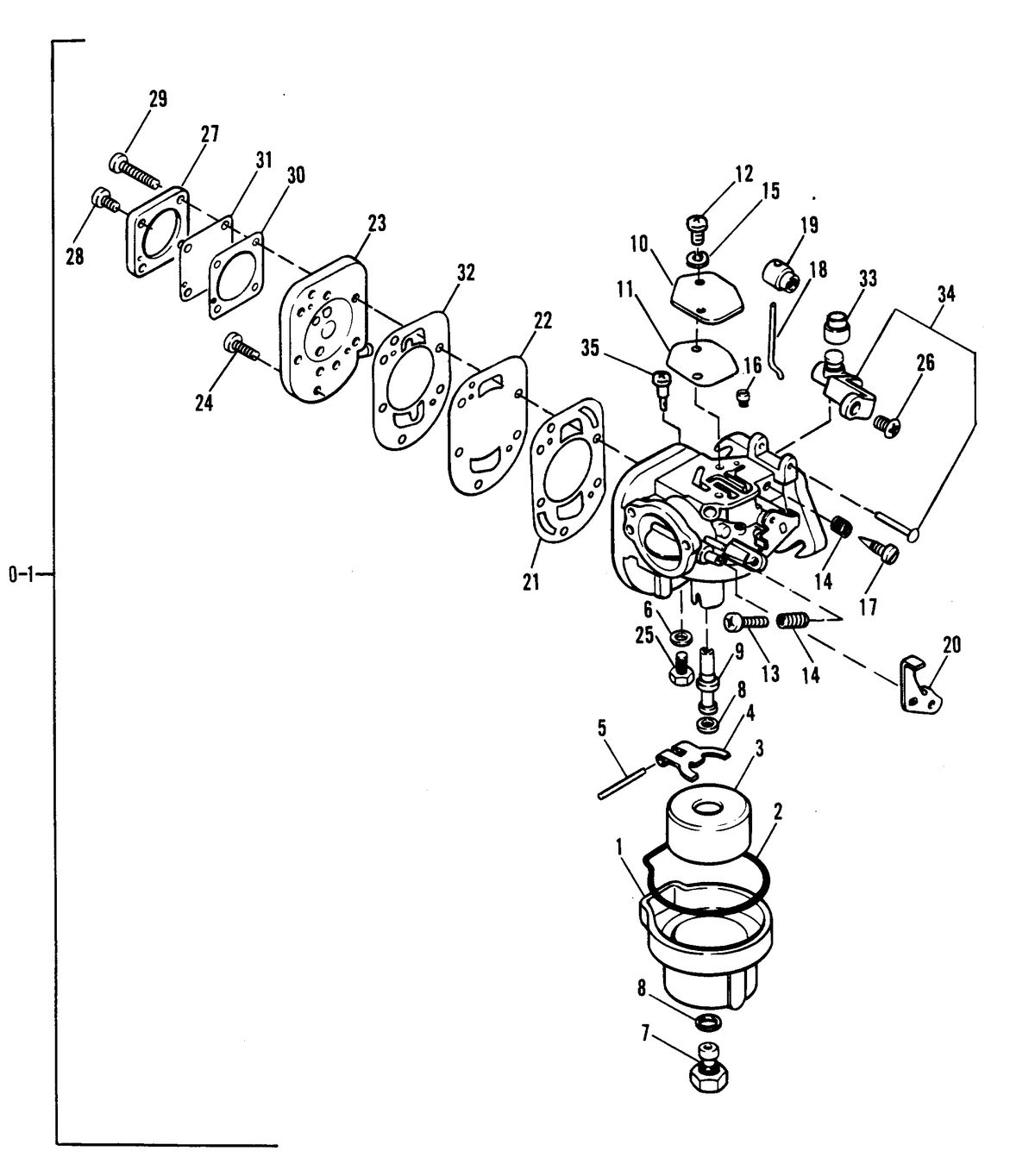 MARINER MARINER 8 CARBURETOR