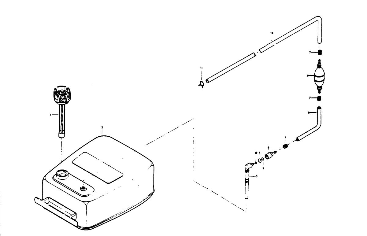 CHRYSLER 140 H.P. CHARGER FUEL TANK AND LINE