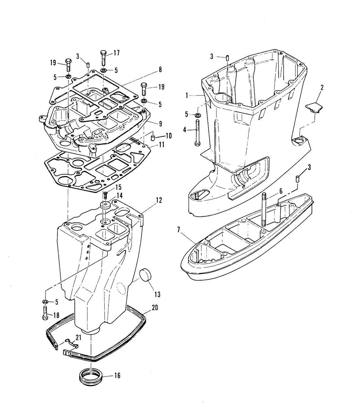 MARINER 55 H.P. W/MARATHON DRIVESHAFT HOUSING