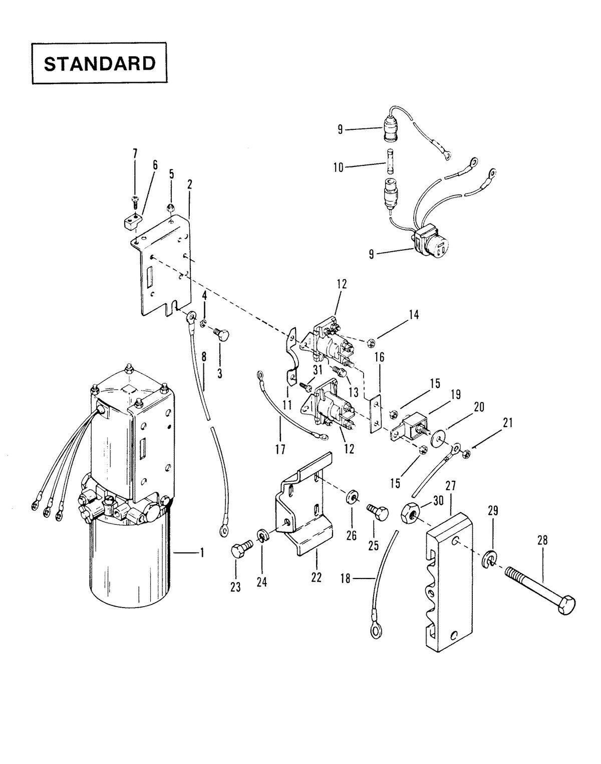 RACE OUTBOARD 2.4L EFI / 2.4L EFI OFFSHORE HYDRAULIC PUMP AND BRACKET (M0045-E746)
