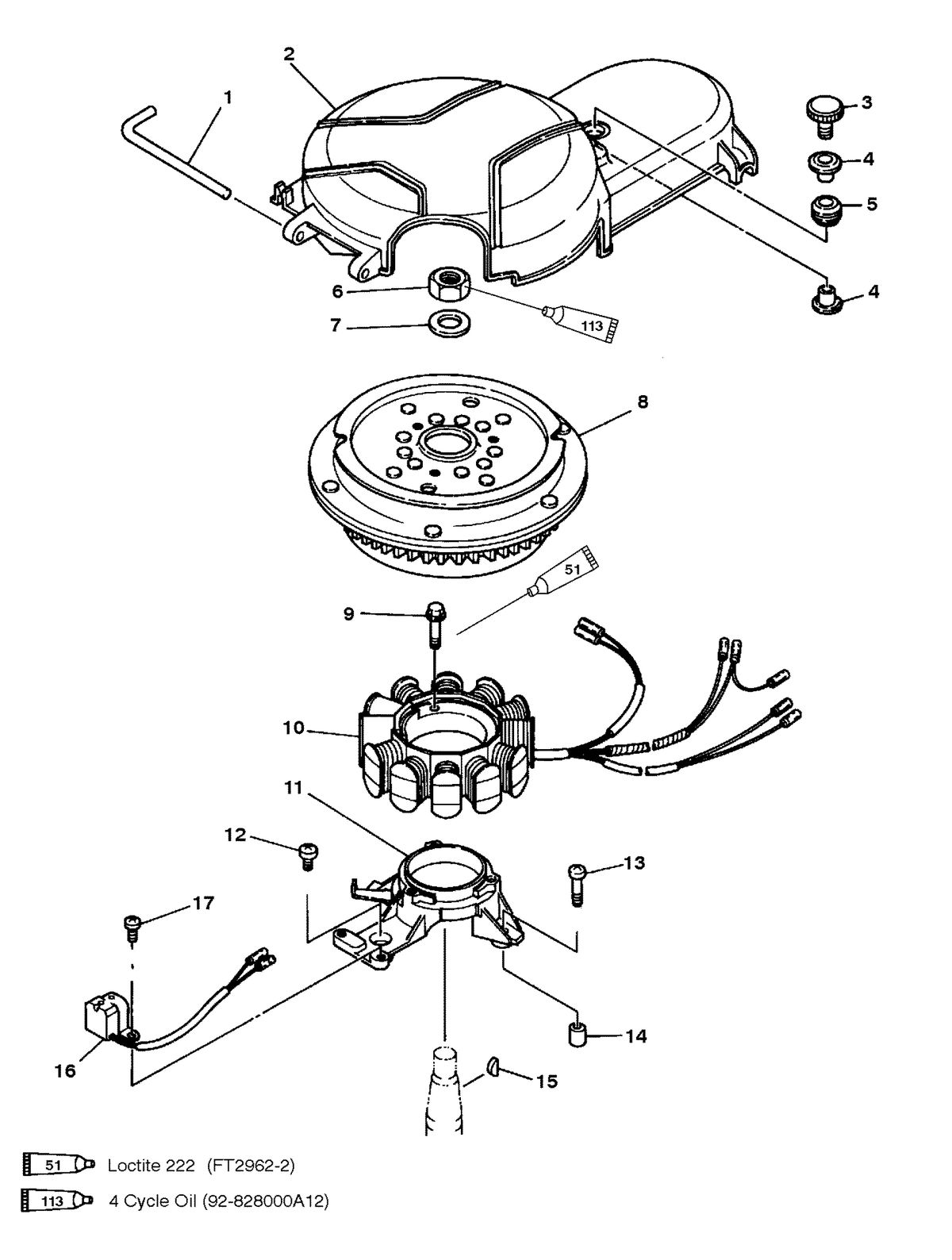 MERCURY 9.9 /8(BONDENSEE) 4 STROKE STATOR/ROTOR