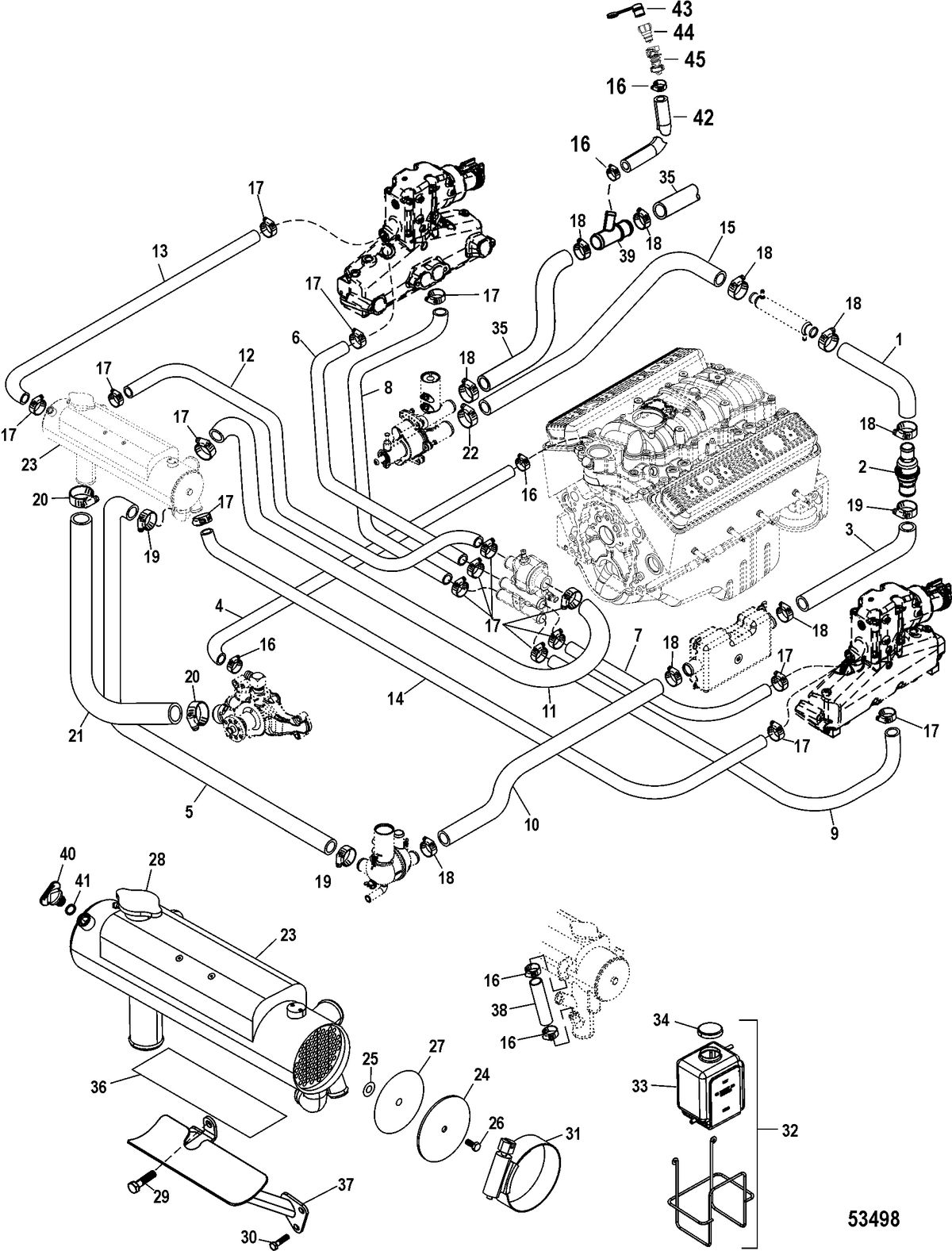 MERCRUISER 357 HORIZON INBOARD REMAN CLOSED COOLING SYSTEM