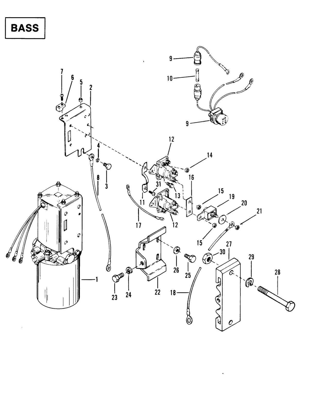 RACE OUTBOARD 2.4L EFI BASS/OFFSHORE HYDRAULIC PUMP AND BRACKET(M0045-R19)