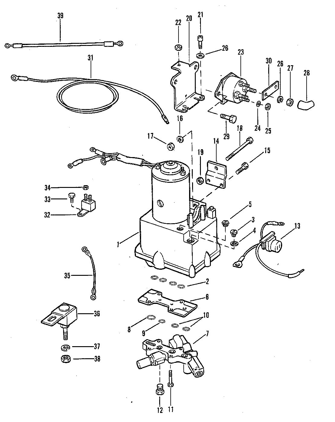 MARINER MARINER 80 POWER TRIM COMPONENTS (WITH CIRCUIT BREAKER AND FUSE)