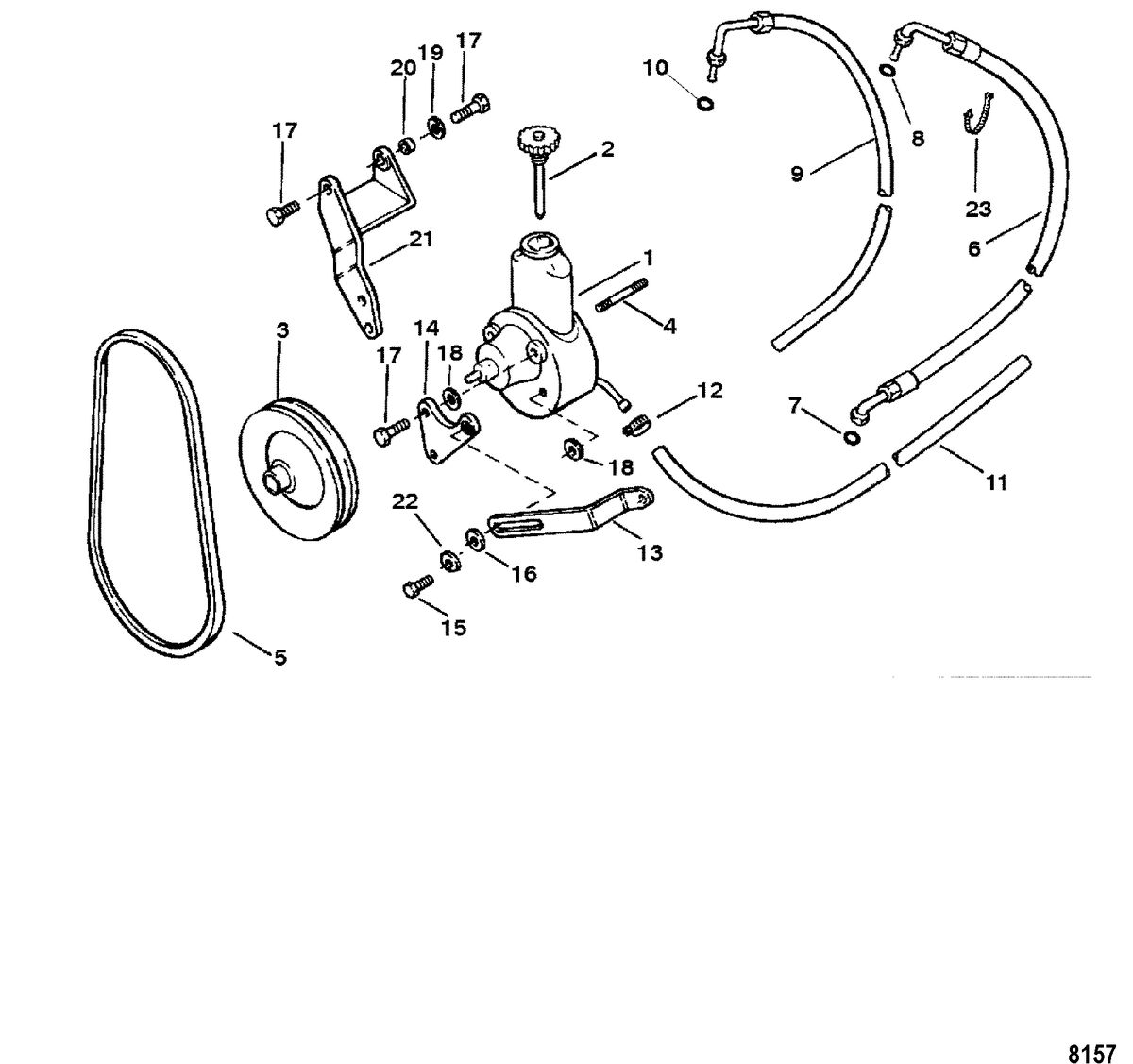 MERCRUISER 3.0L ALPHA ONE Power Steering Pump Assembly