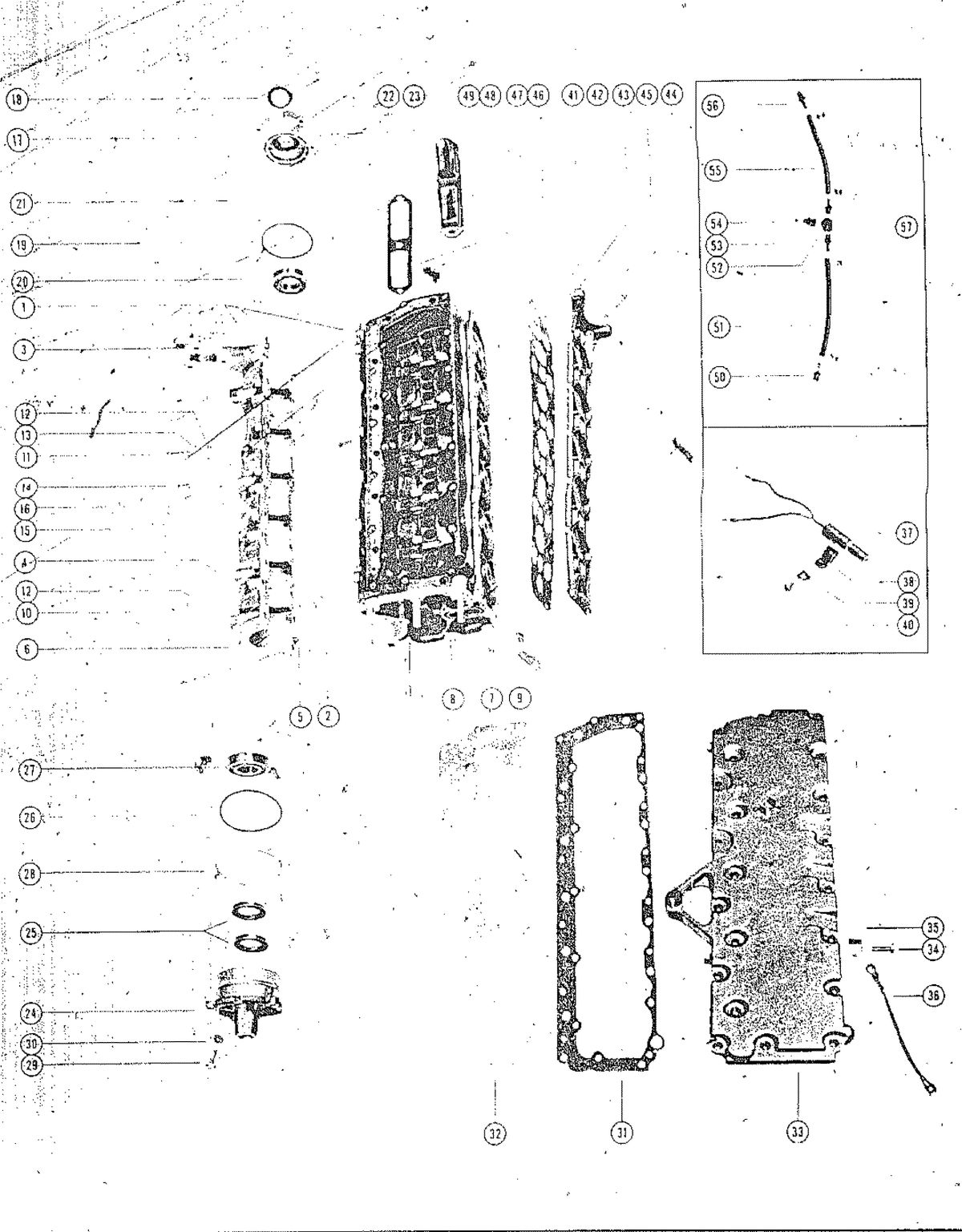 MARK MARK 78, MARK 75A, MARK 78A CYLINDER BLOCK AND CRANKCASE ASSEMBLY