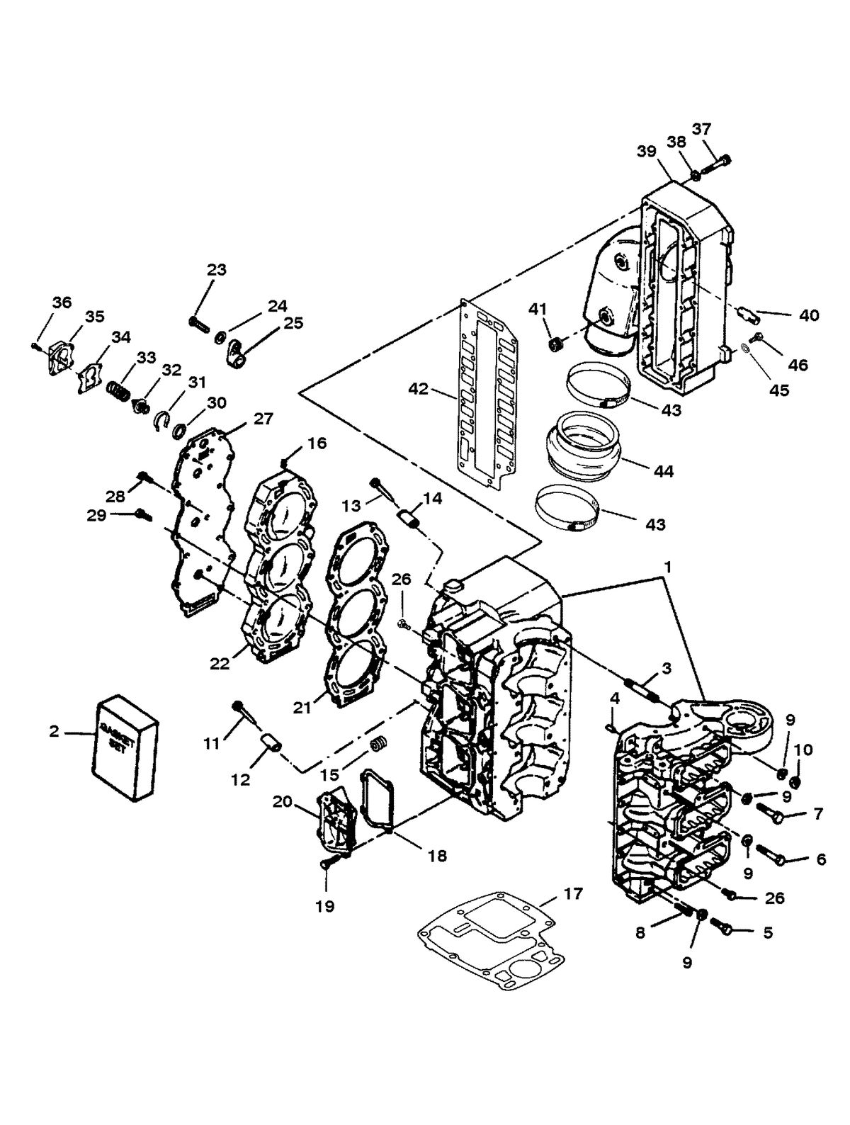 SPORTJET SPORT JET 95 XR CYLINDER BLOCK ASSEMBLY