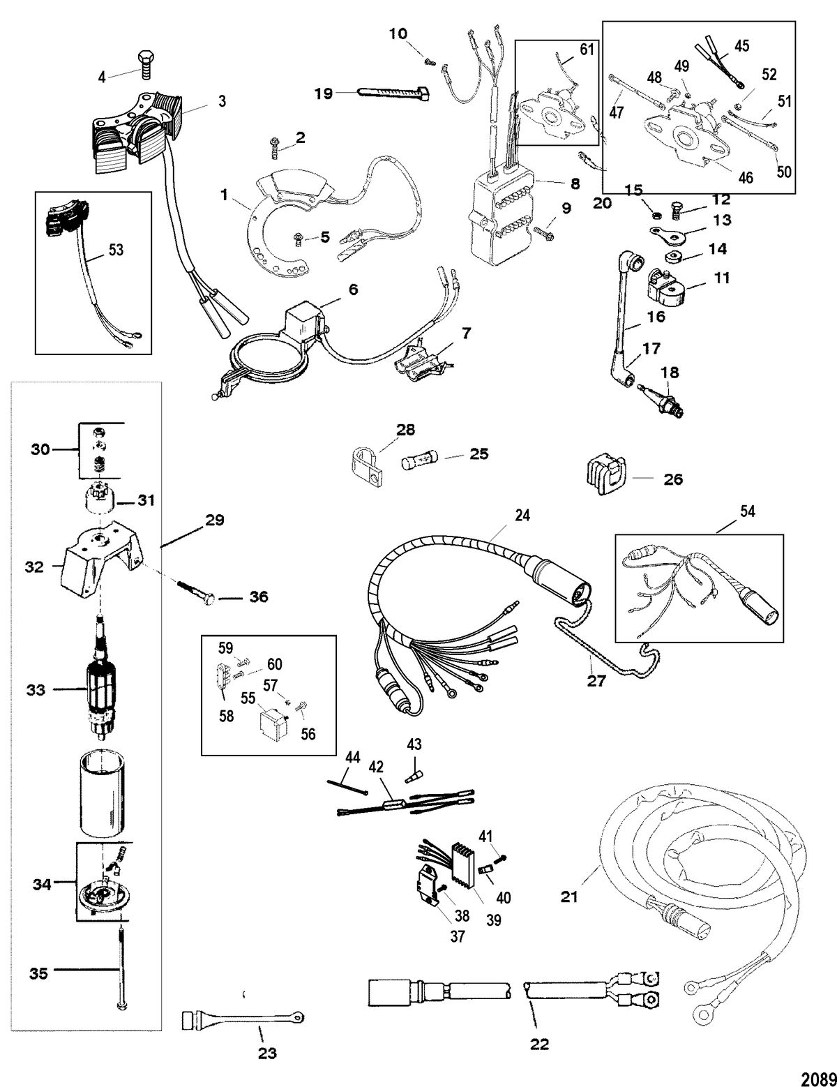 MERCURY/MARINER 6/8/9.9/15 HP Electrical Components