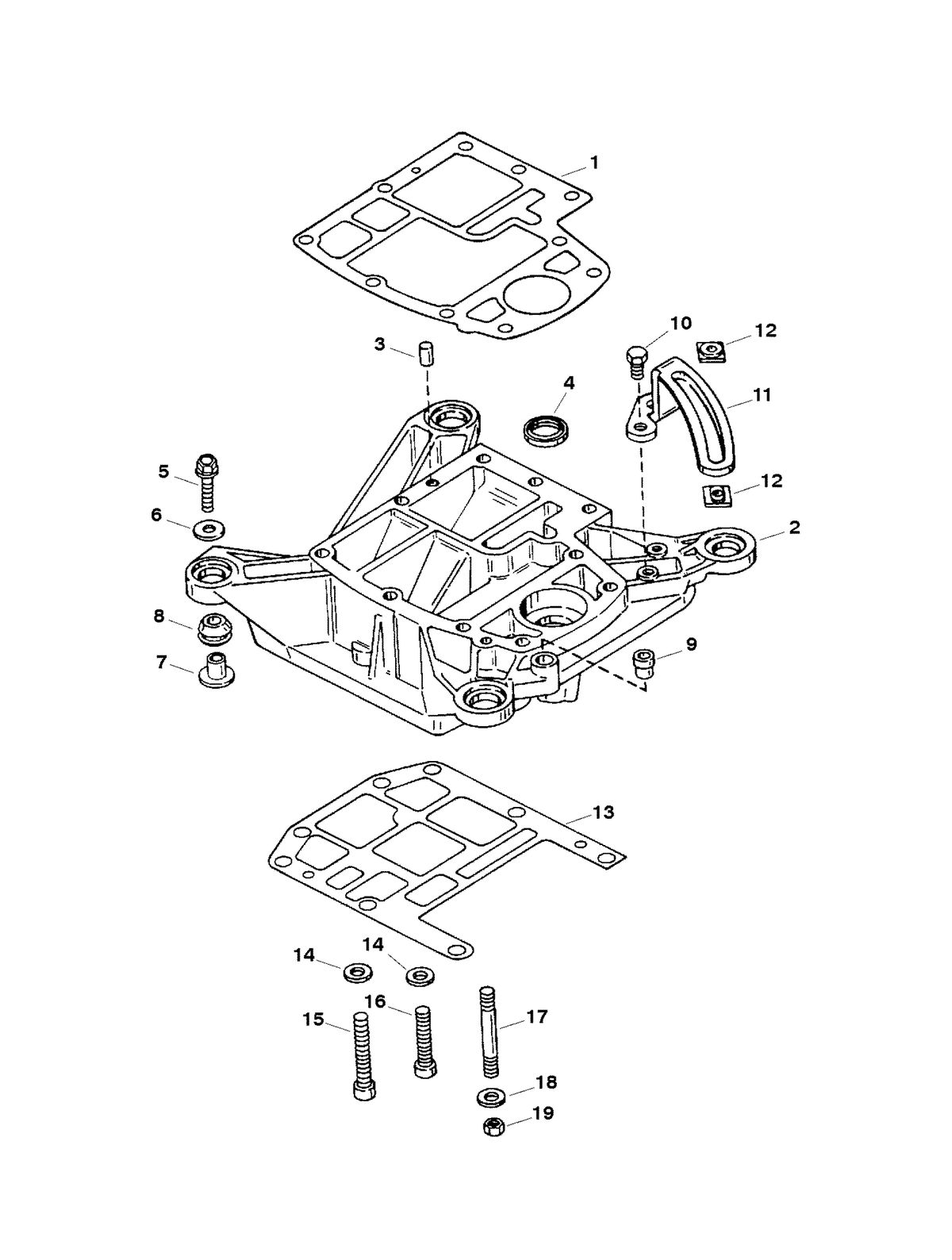 FORCE FORCE 120 H.P. (1998-1999) ADAPTER PLATE - UPPER