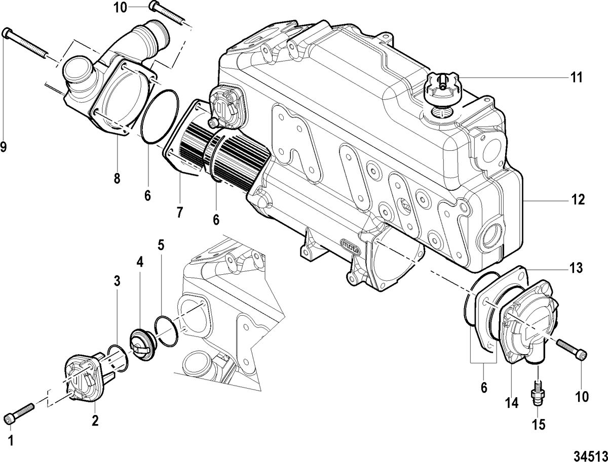 MERCRUISER CUMMINS/MERCRUISER DIESEL (QSD-2.0L) Heat Exchanger