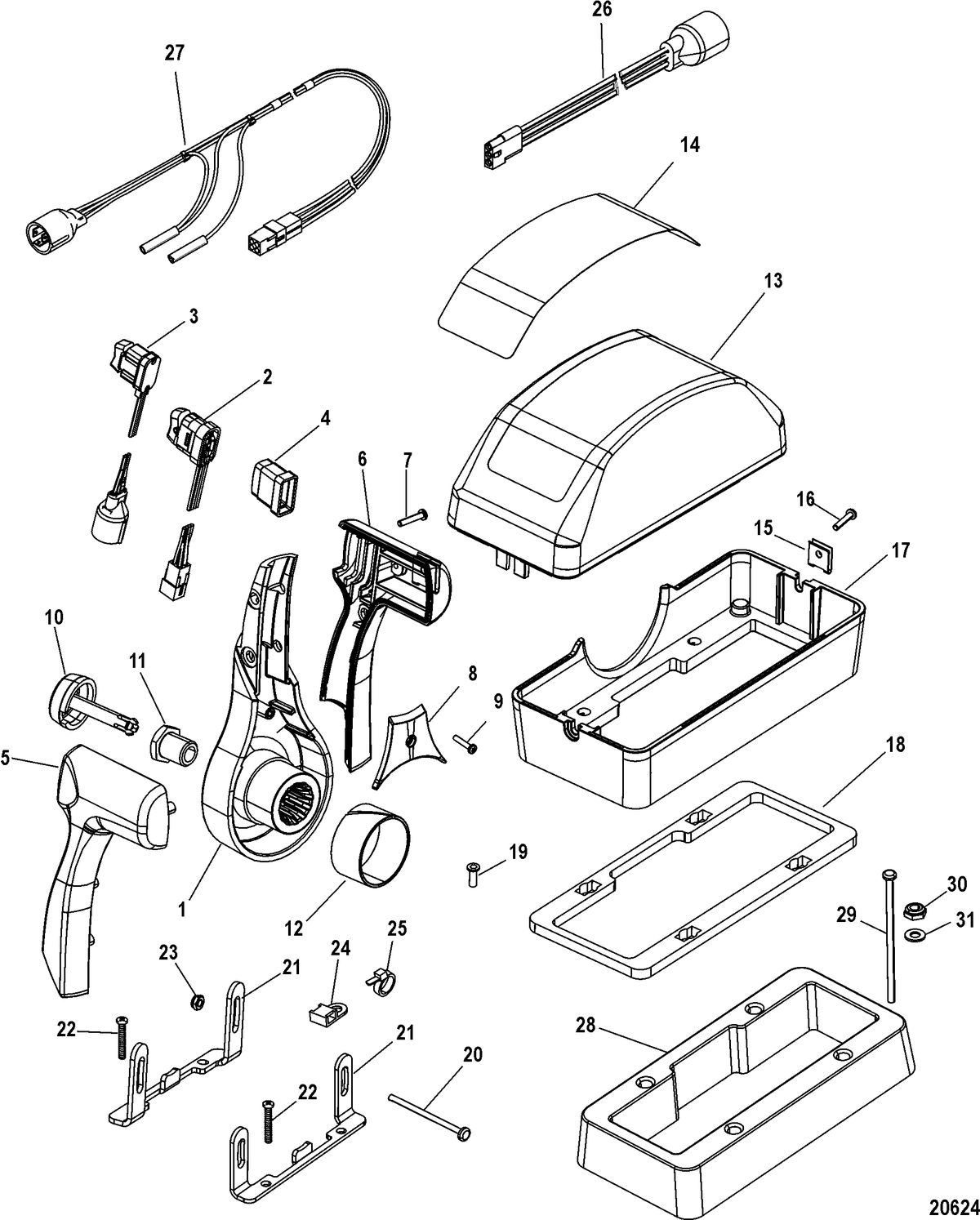 ACCESSORIES REMOTE CONTROL SYSTEMS AND COMPONENTS Remote Control-4500 GEN II (Single)(Console) (883711A11-A14)