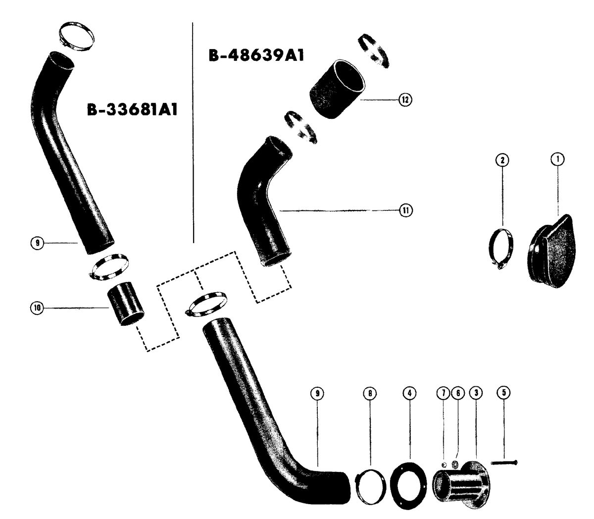 MERCRUISER 225 ENGINE (STERN DRIVE AND INBOARD) EXHAUST KIT