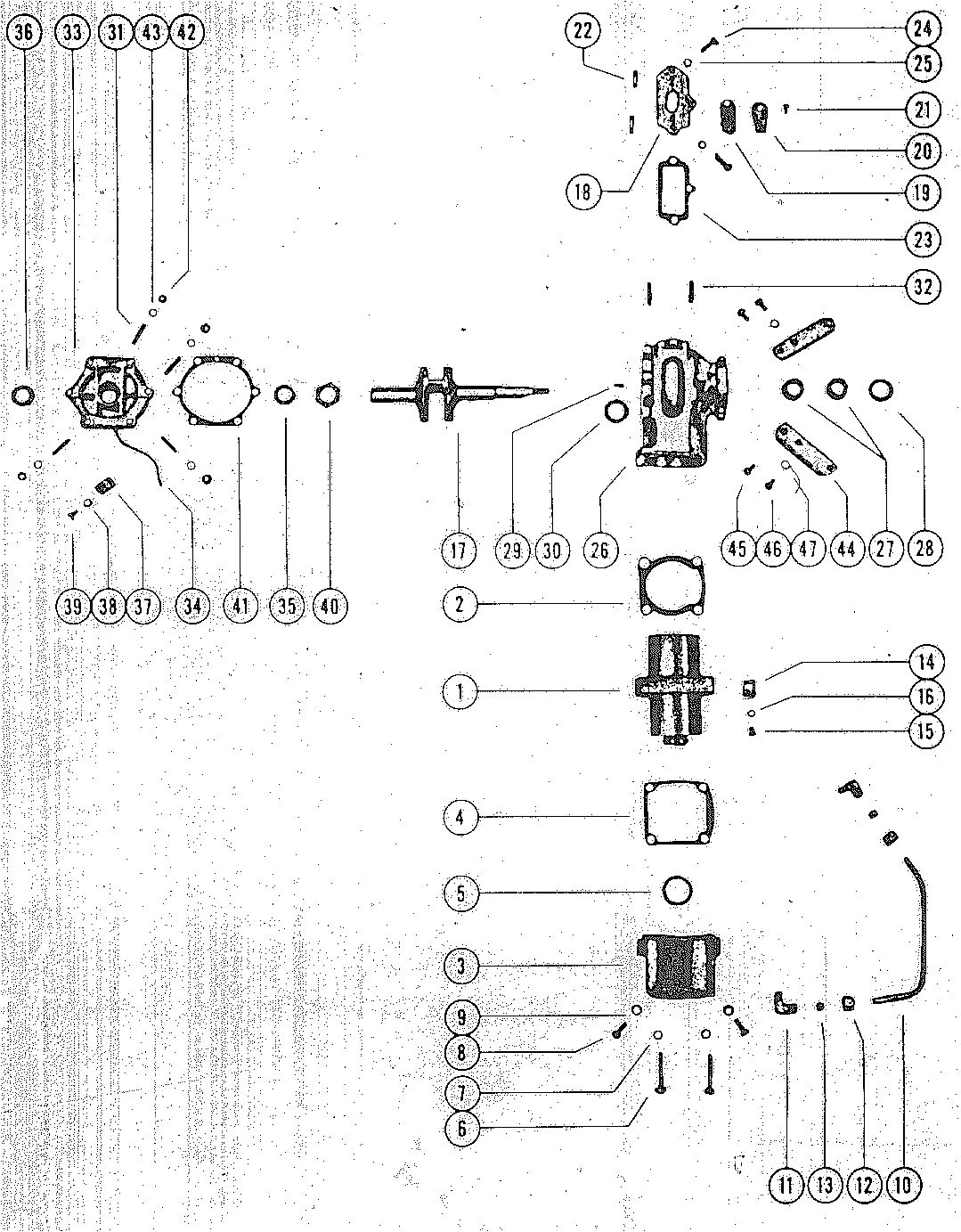 MARK KF3, KF5, MARK5 CYLINDER, CRANKSHAFT AND CRANKCASE ASSEMBLY