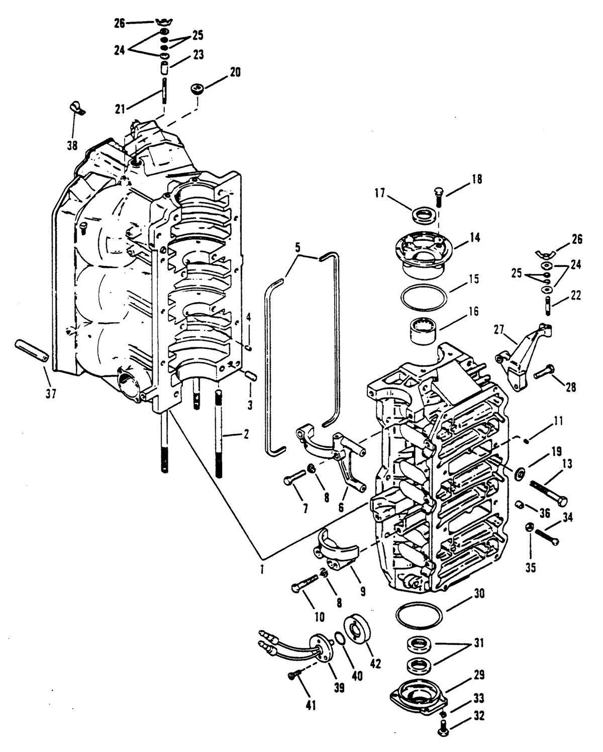 RACE OUTBOARD 2.5L EFI 2.5L EFI OFFSHORE CYLINDER BLOCK AND END CAPS