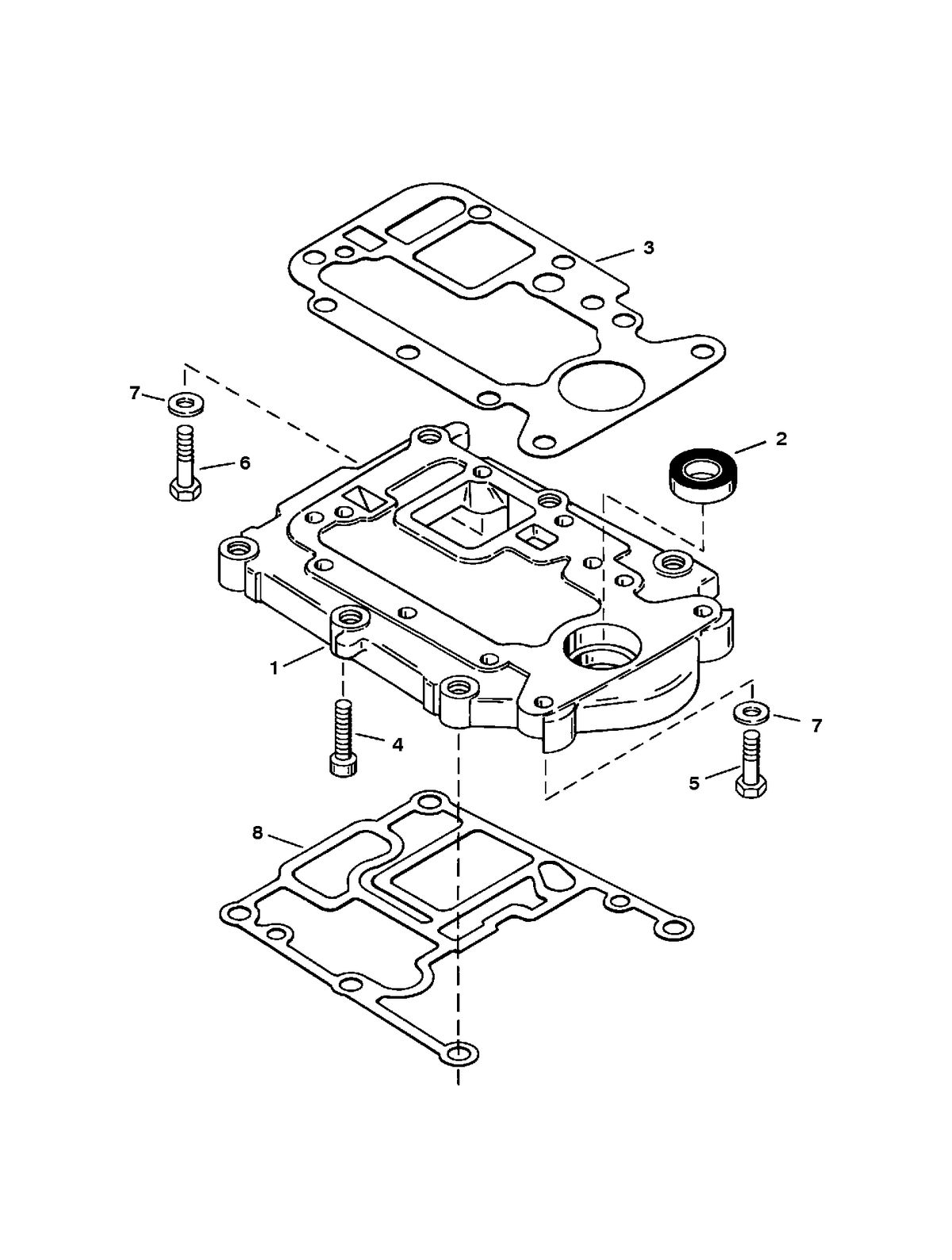 FORCE 40/50 H.P. ADAPTOR PLATE - UPPER