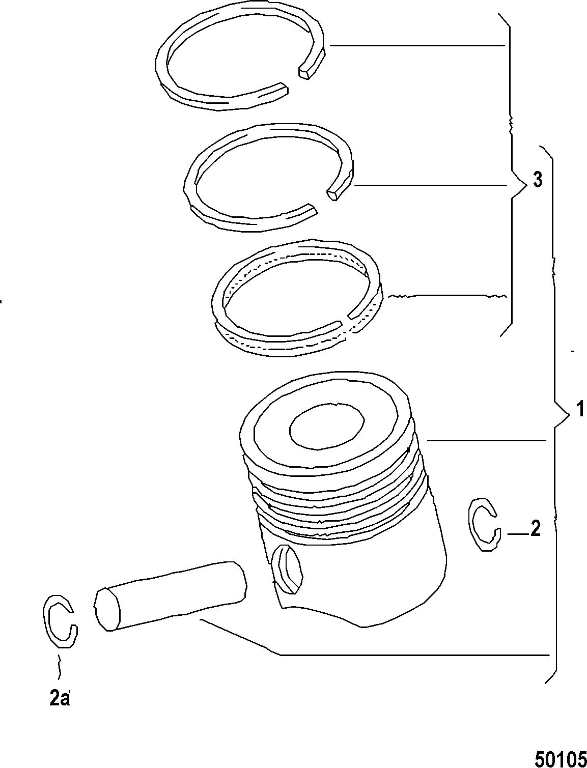 MERCRUISER VW 2.5L PISTON