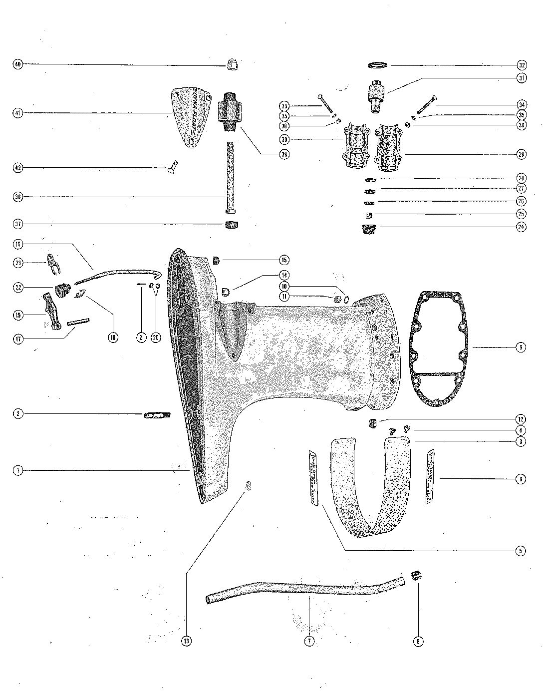 MERCURY MERC 700-1/2 DRIVE SHAFT HOUSING ASSEMBLY