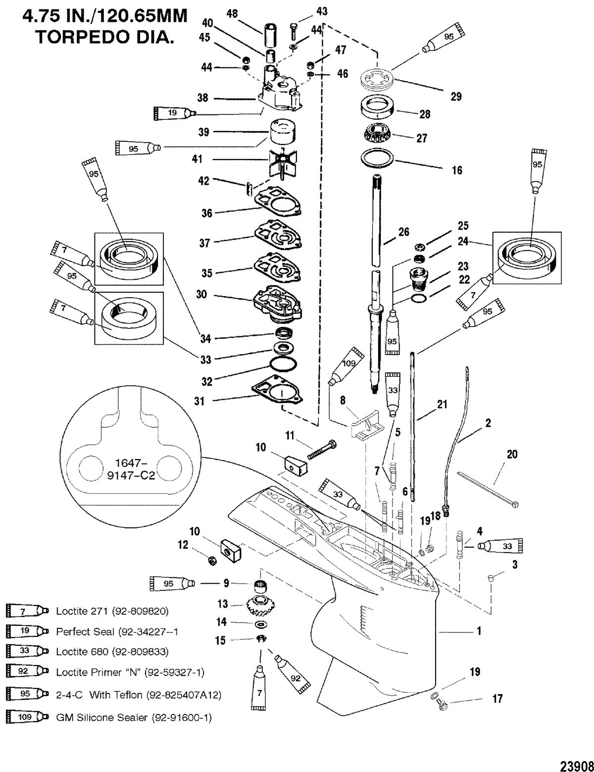 MERCURY/MARINER 150/175/200 EFI GEAR HOUSING(DRIVESHAFT)(STANDARD/COUNTER  ROTATION)