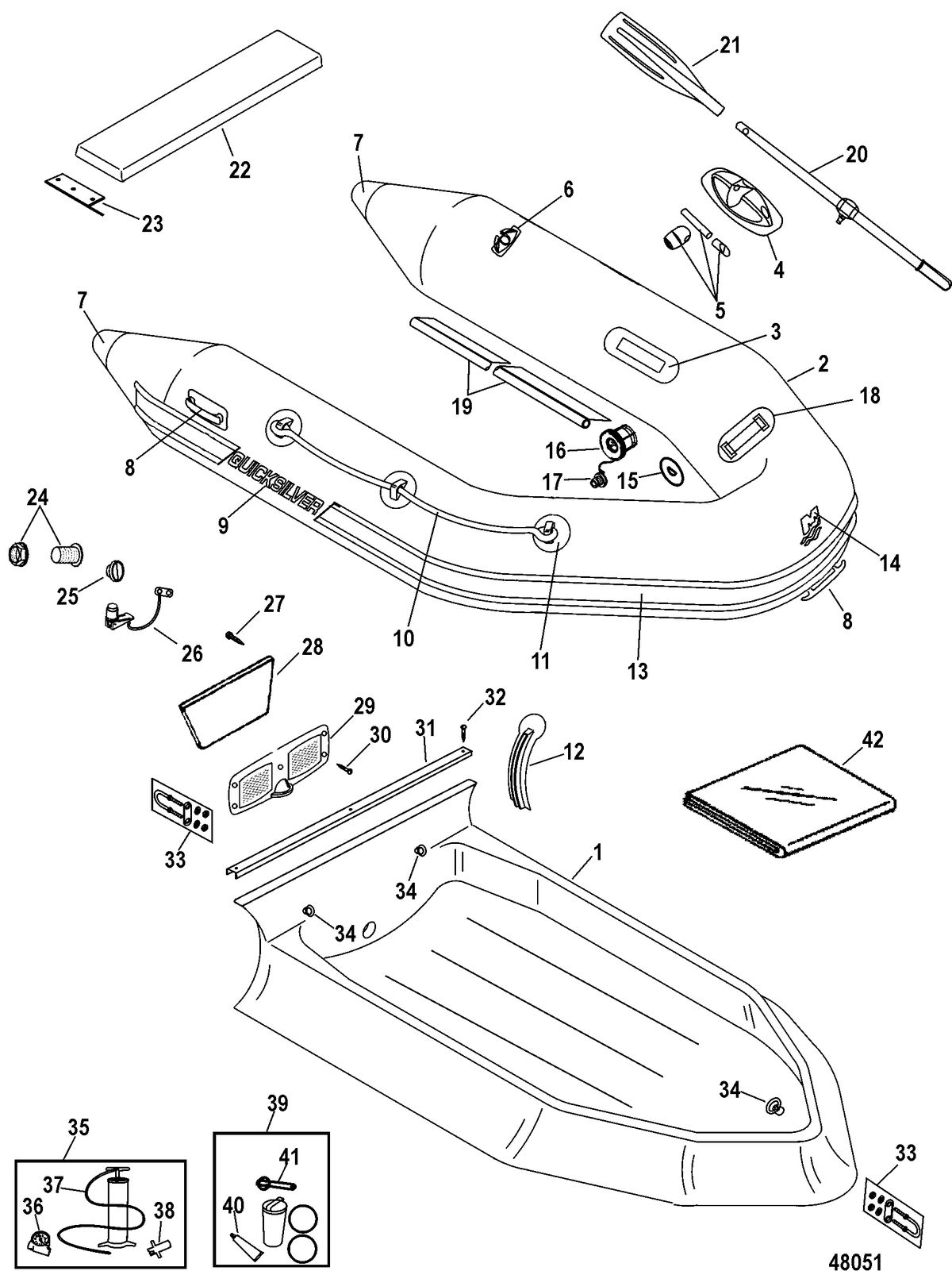 INFLATABLES DYNAMIC RIB 250 THRU 310 MODELS Dynamic Inflatables PVC-260/280/310(Quicksilver 2010/11)