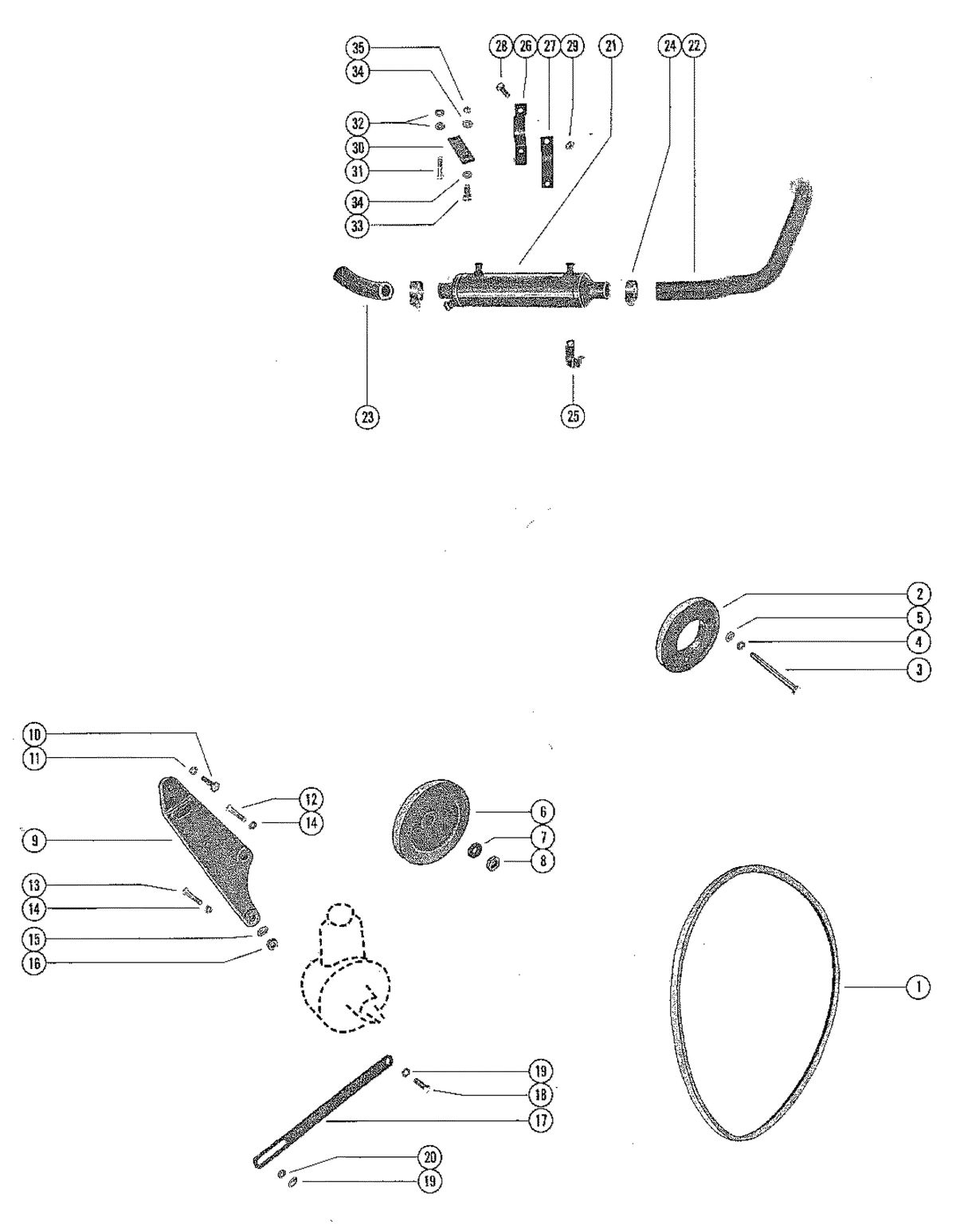 MERCRUISER 225 ENGINE POWER STEERING COMPONENTS
