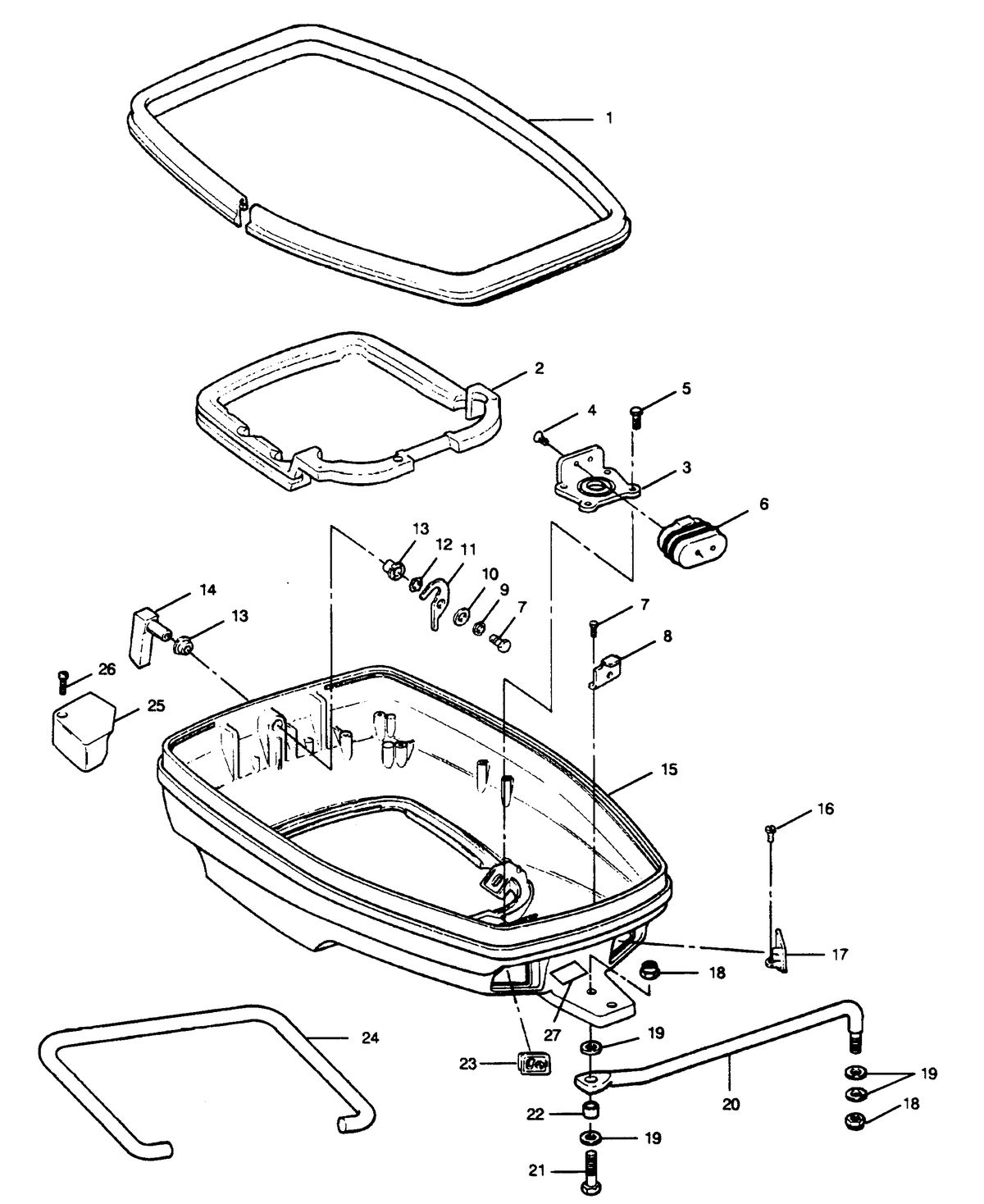 FORCE FORCE 1990 50 H.P. "B" MODELS SUPPORT PLATE