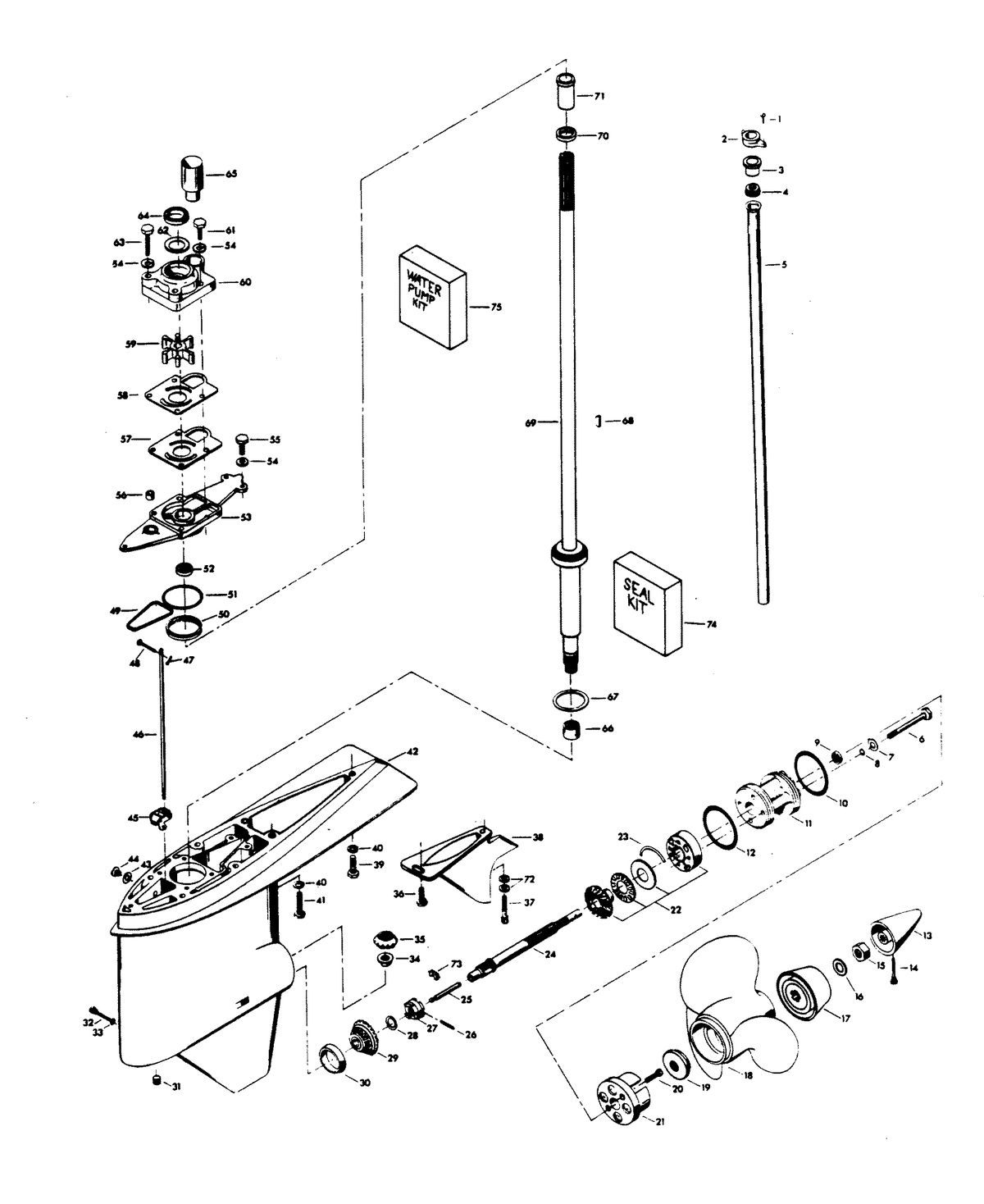 CHRYSLER 85 H.P. GEAR HOUSING