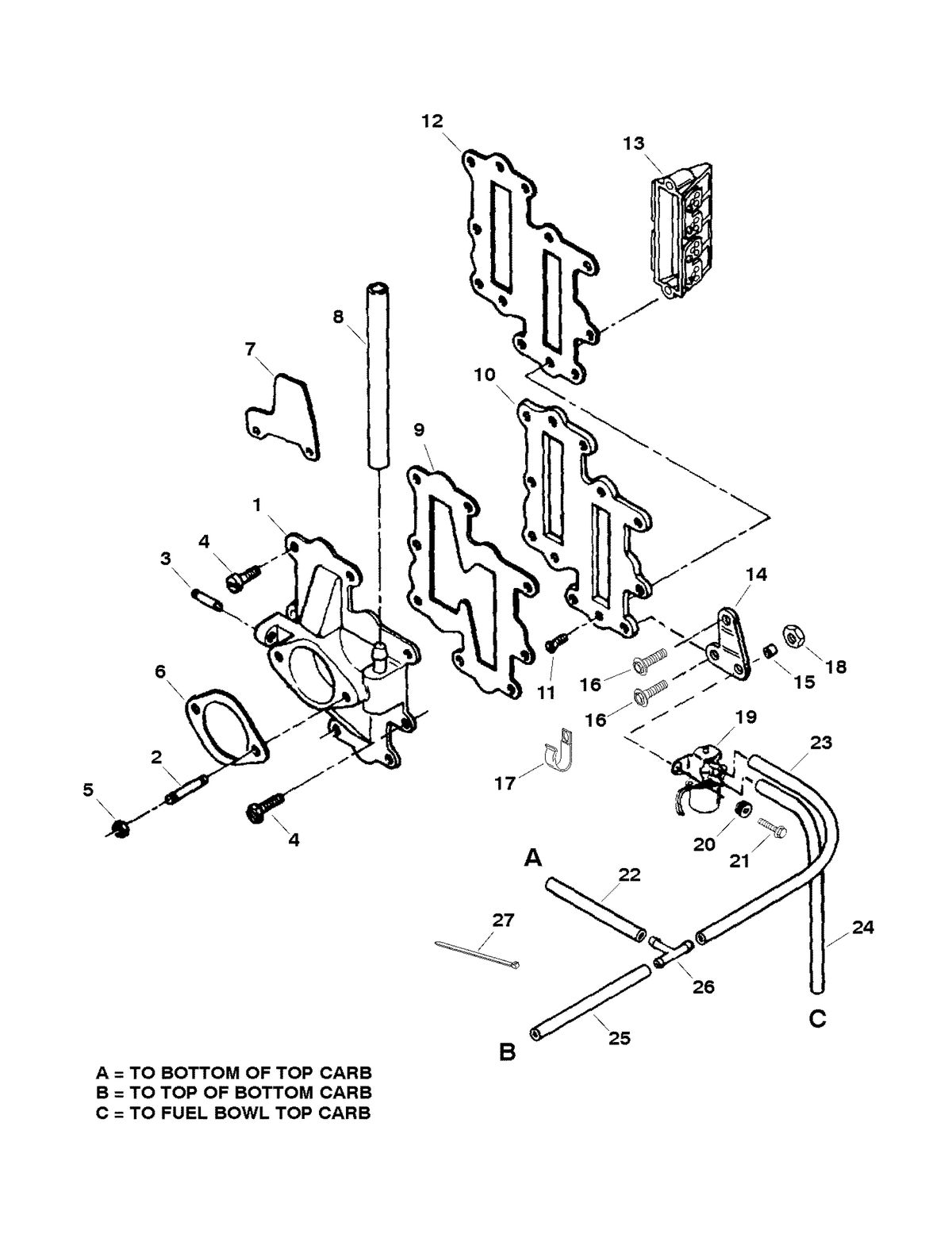 FORCE FORCE 120 H.P. (1998-1999) REED PLATE AND PRIMER