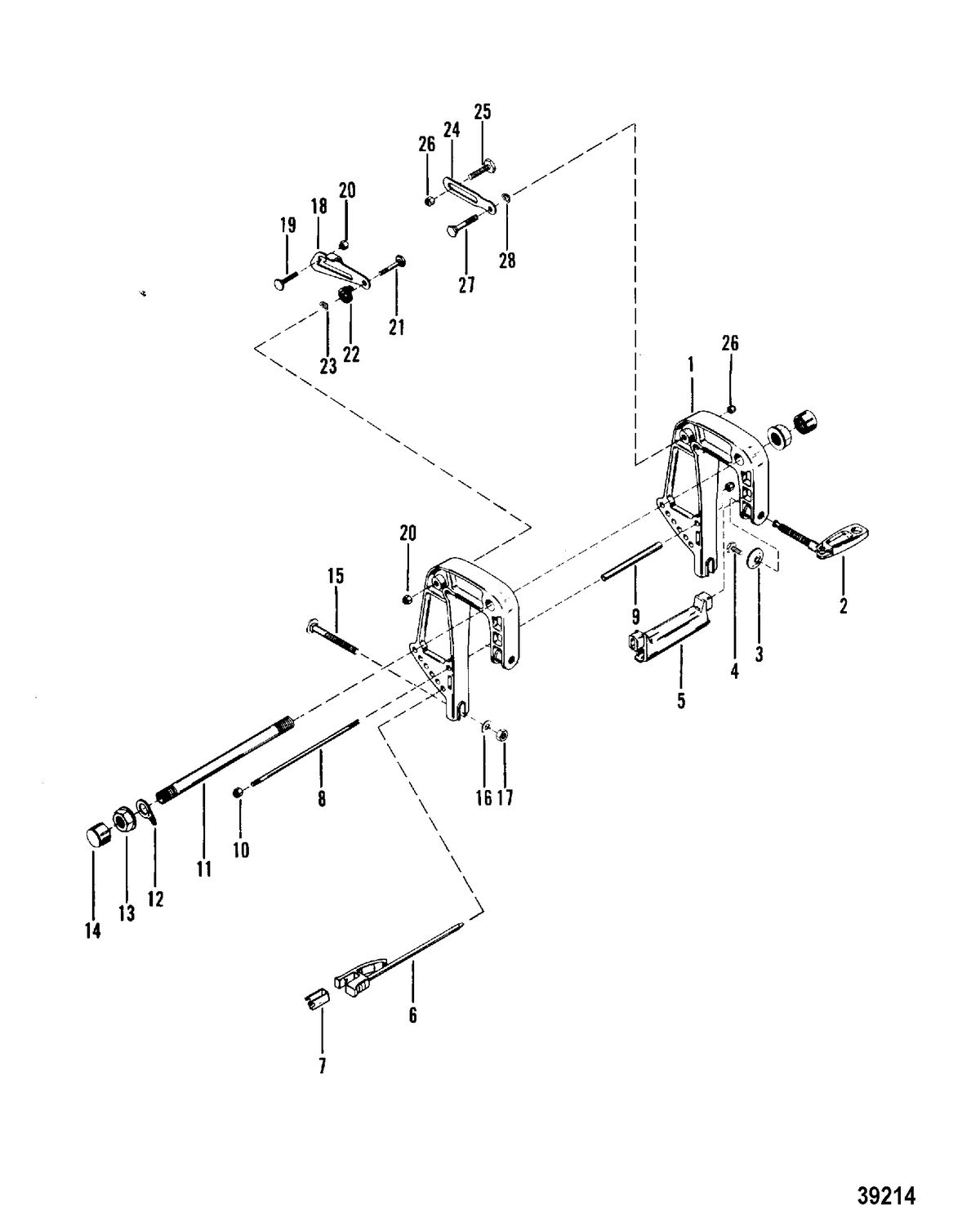 MERCURY MERC 18 CLAMP BRACKET ASSEMBLY