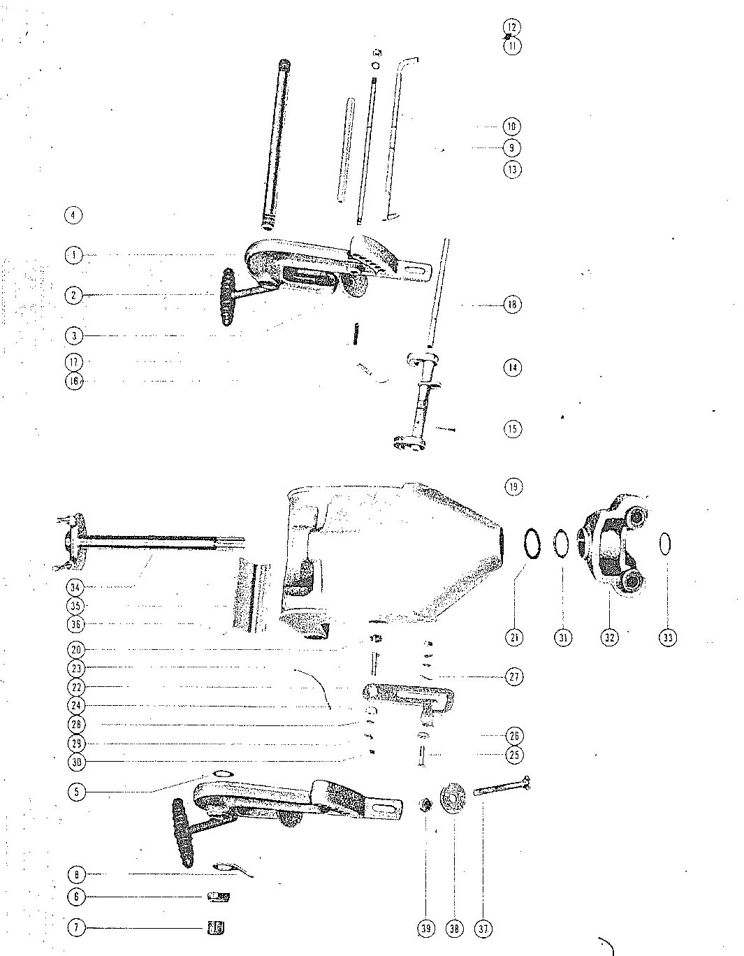 MARK MARK 58, MARK 55A, MARK 58A CLAMP AND SWIVEL BRACKET ASSEMBLY(MARK 55AM, MARK 55AE)