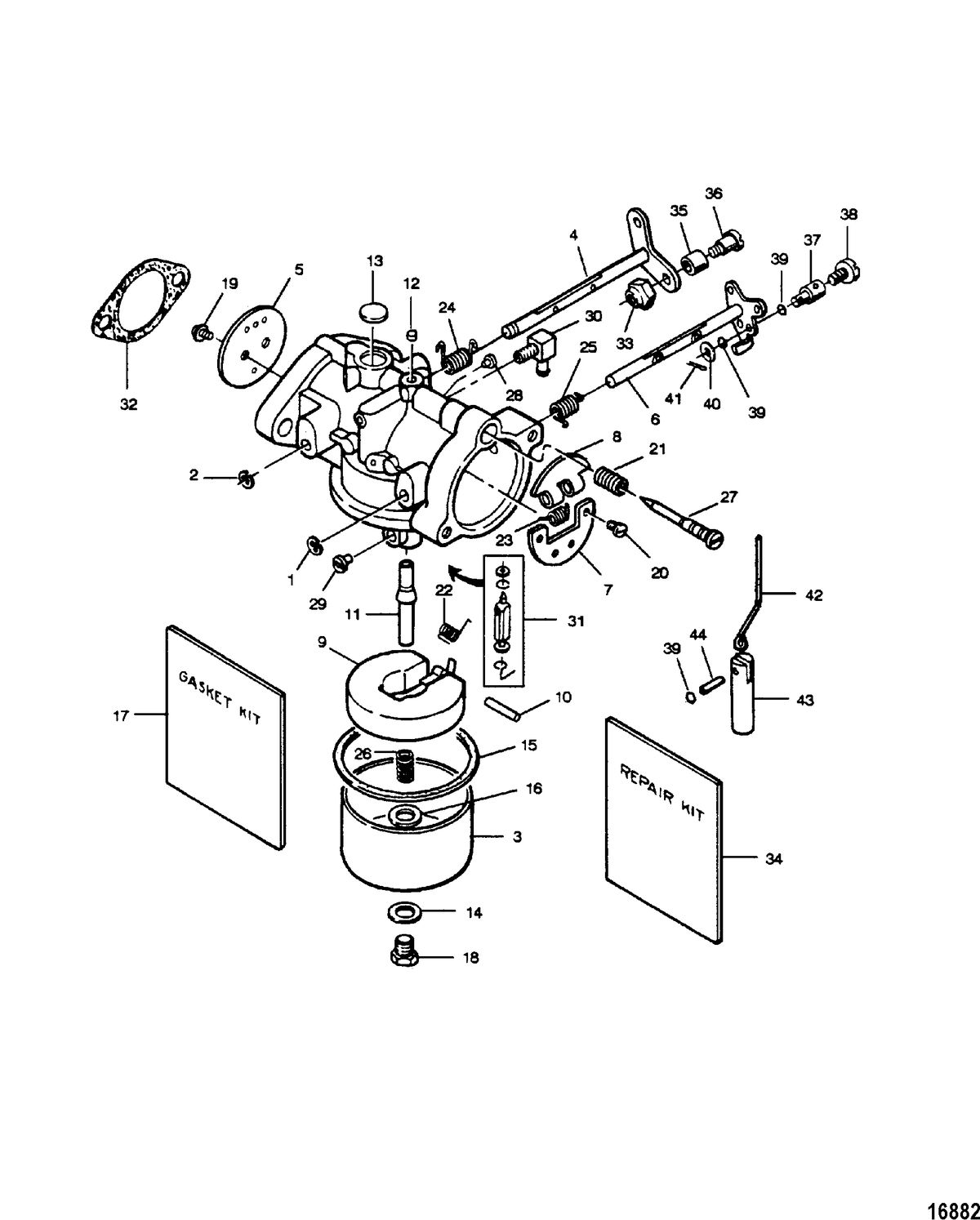 FORCE FORCE 1989 A MODEL 35 HP Carburetor