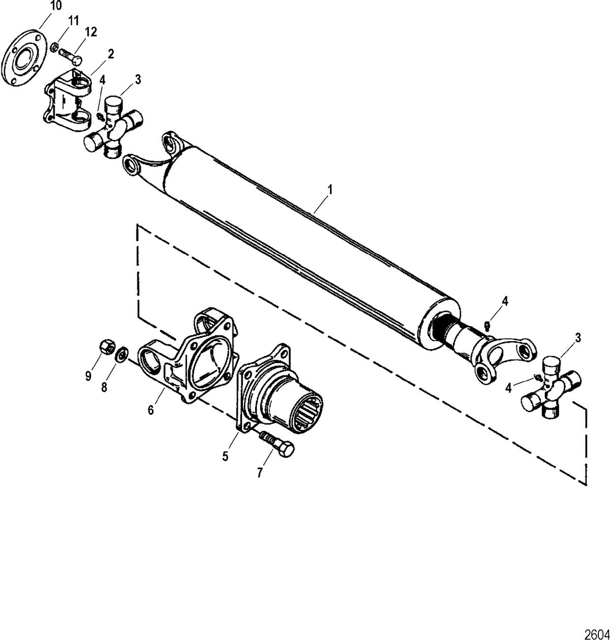 RACE STERNDRIVE 575 SCI Driveshaft And Tailstock(Transmission)