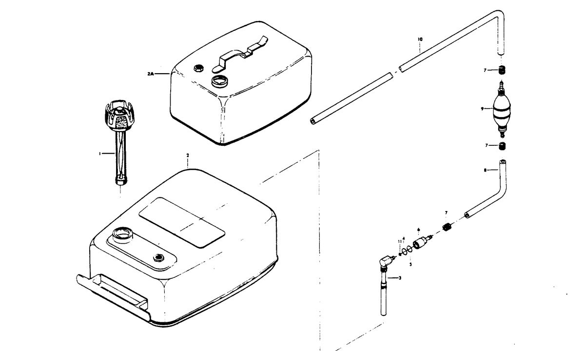 FORCE FORCE 50 H.P. FUEL TANK AND LINE