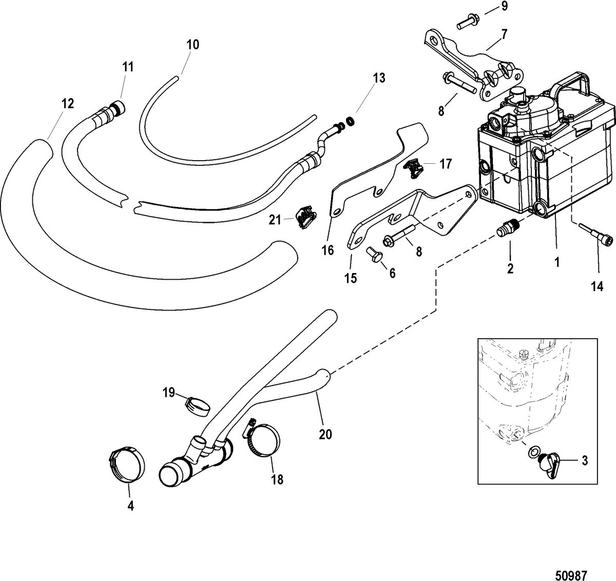 MERCRUISER 8.2L MAG / 8.2L MAG HO Cool Fuel System(2A041665 & up)