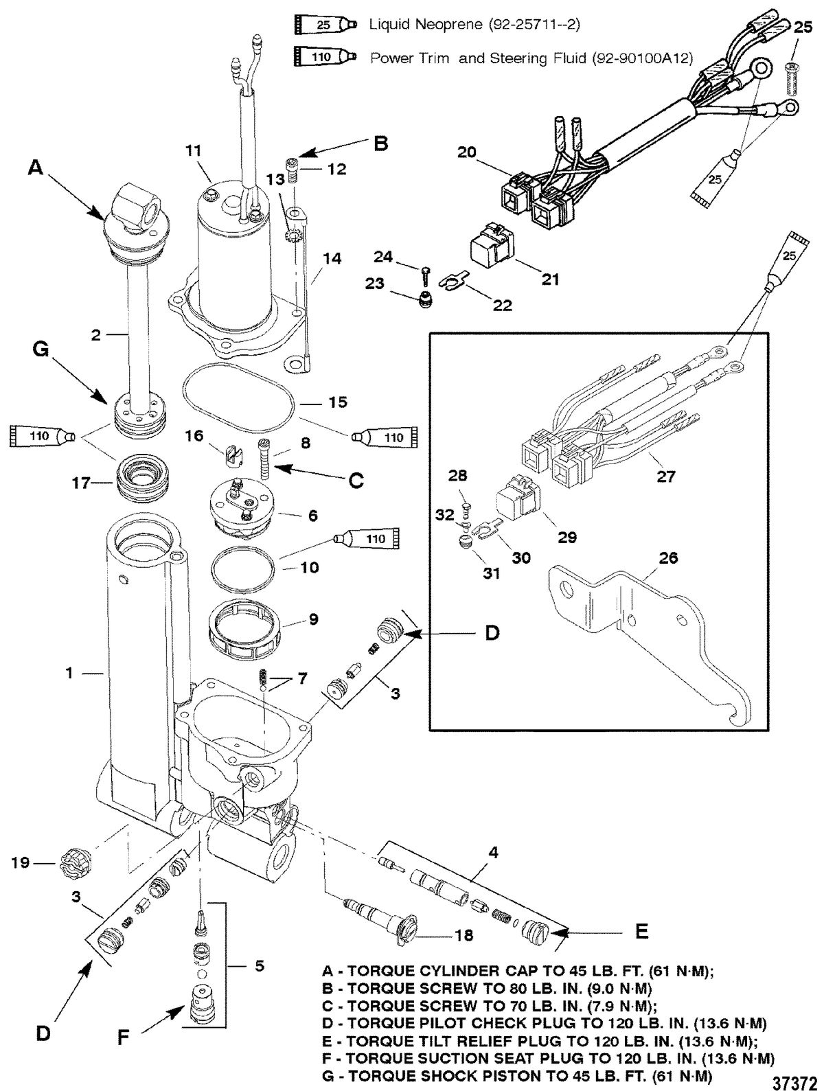 MERCURY/MARINER 30/40 H.P. POWER TRIM