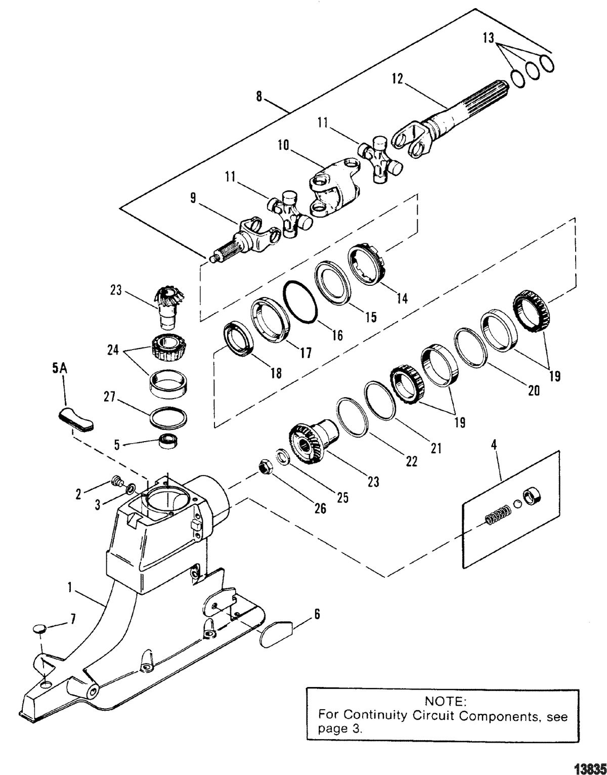 MERCRUISER ALPHA ONE GEN II STERNDRIVE AND TRANSOM ASSEMBLY Drive Shaft Housing And Drive Gears