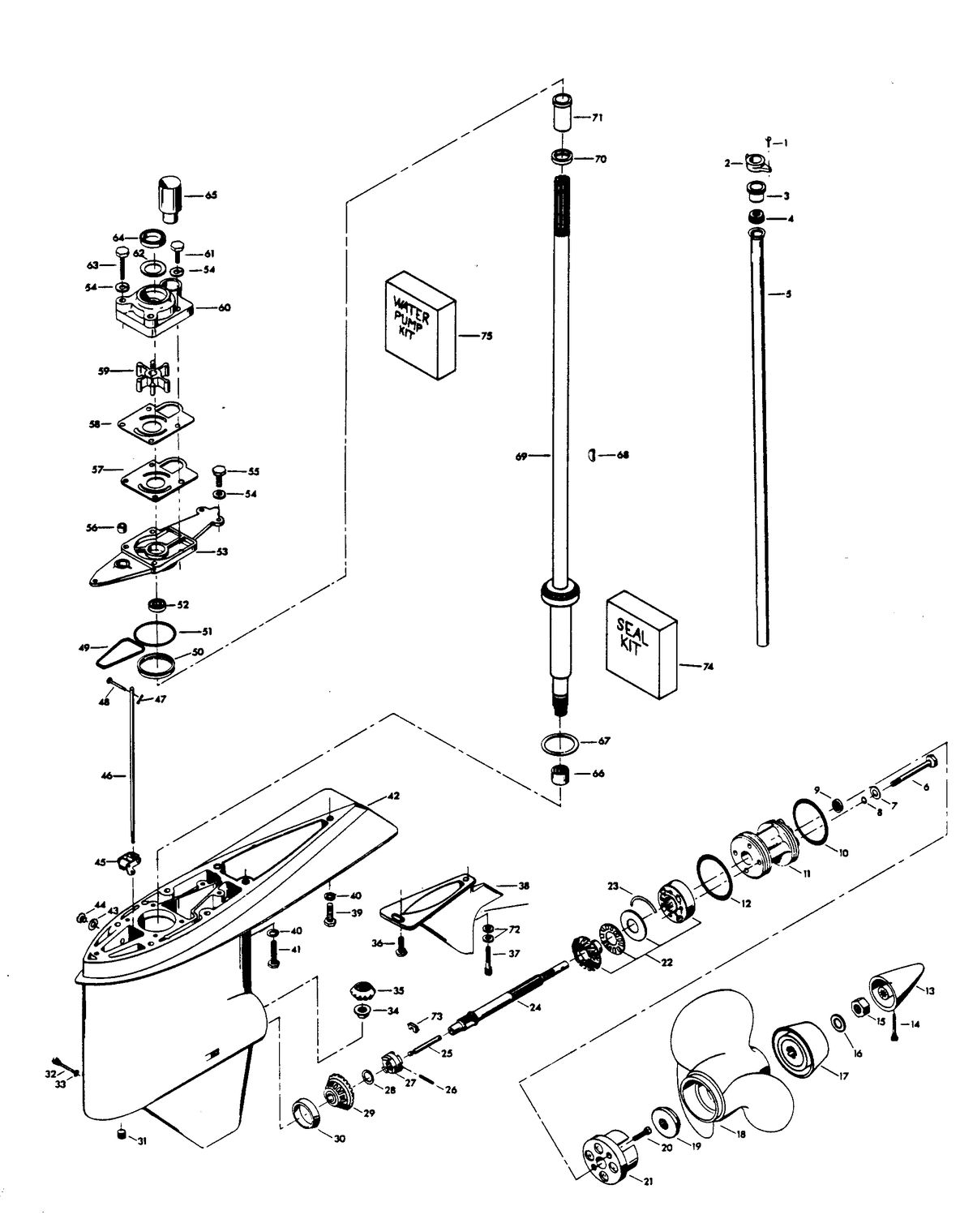 CHRYSLER 85 H.P. GEAR HOUSING