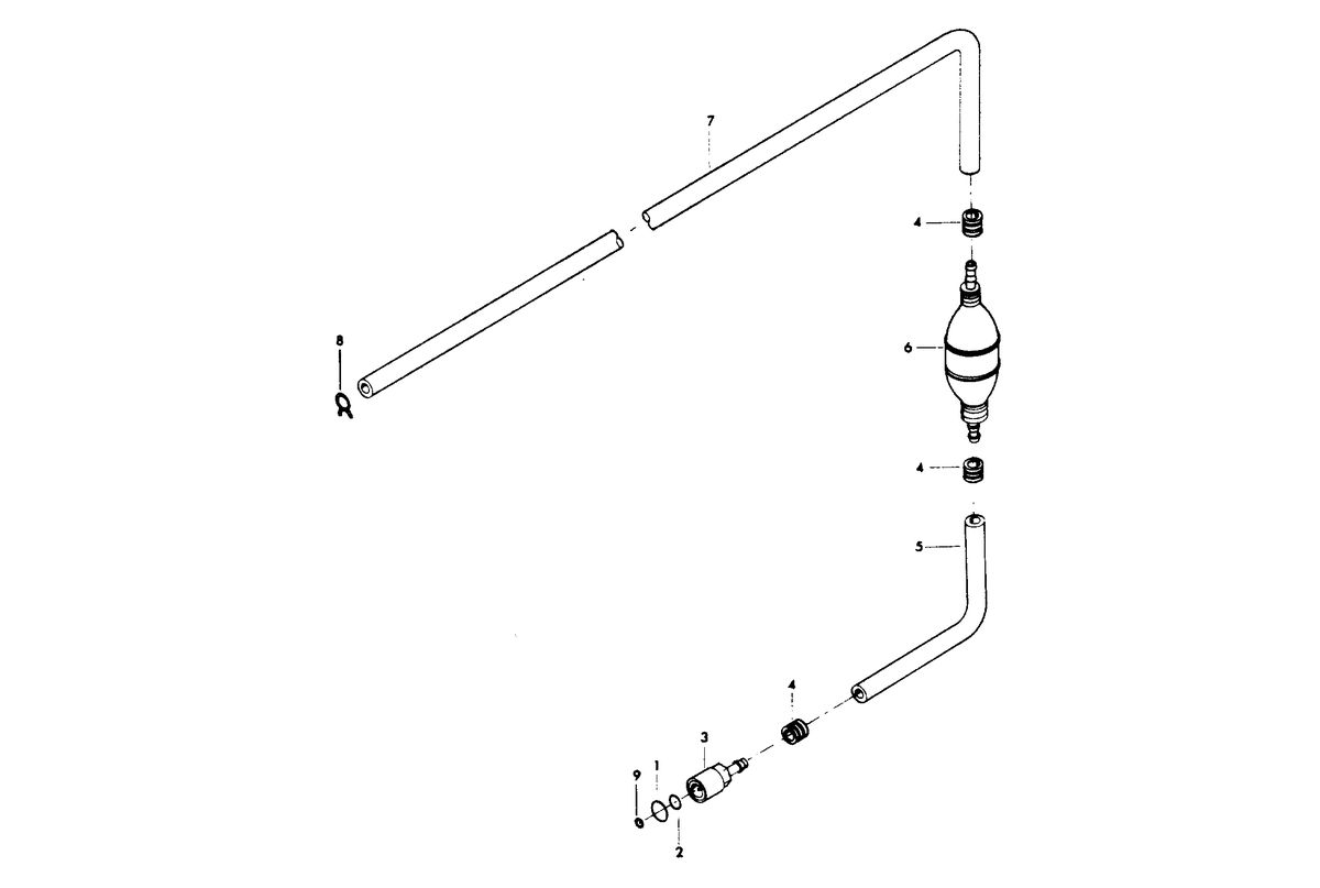 CHRYSLER 115 H.P. TWIN FUEL TANK AND LINE