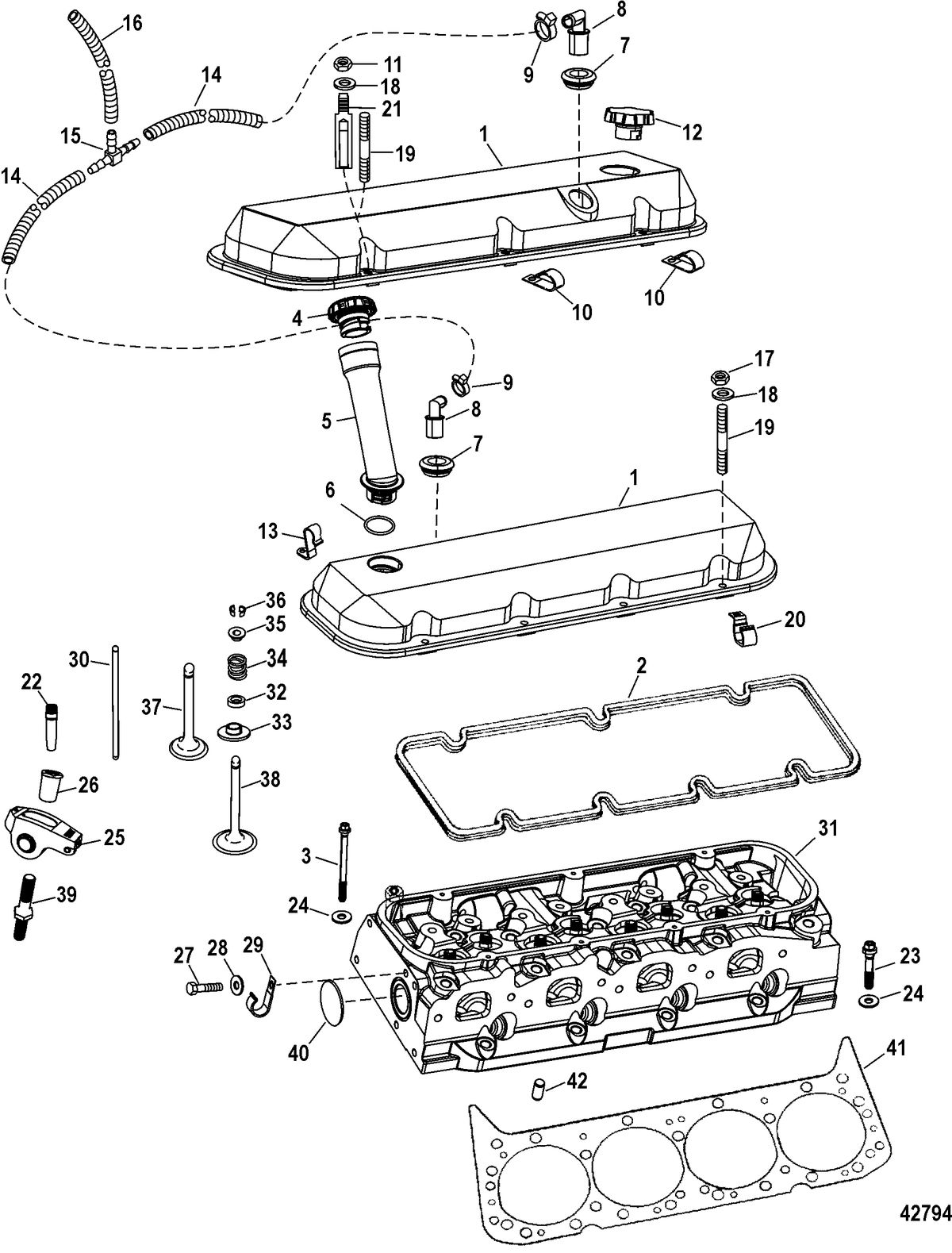 MERCRUISER 8.2 MAG / 8.2 MAG HO EC Cylinder Head