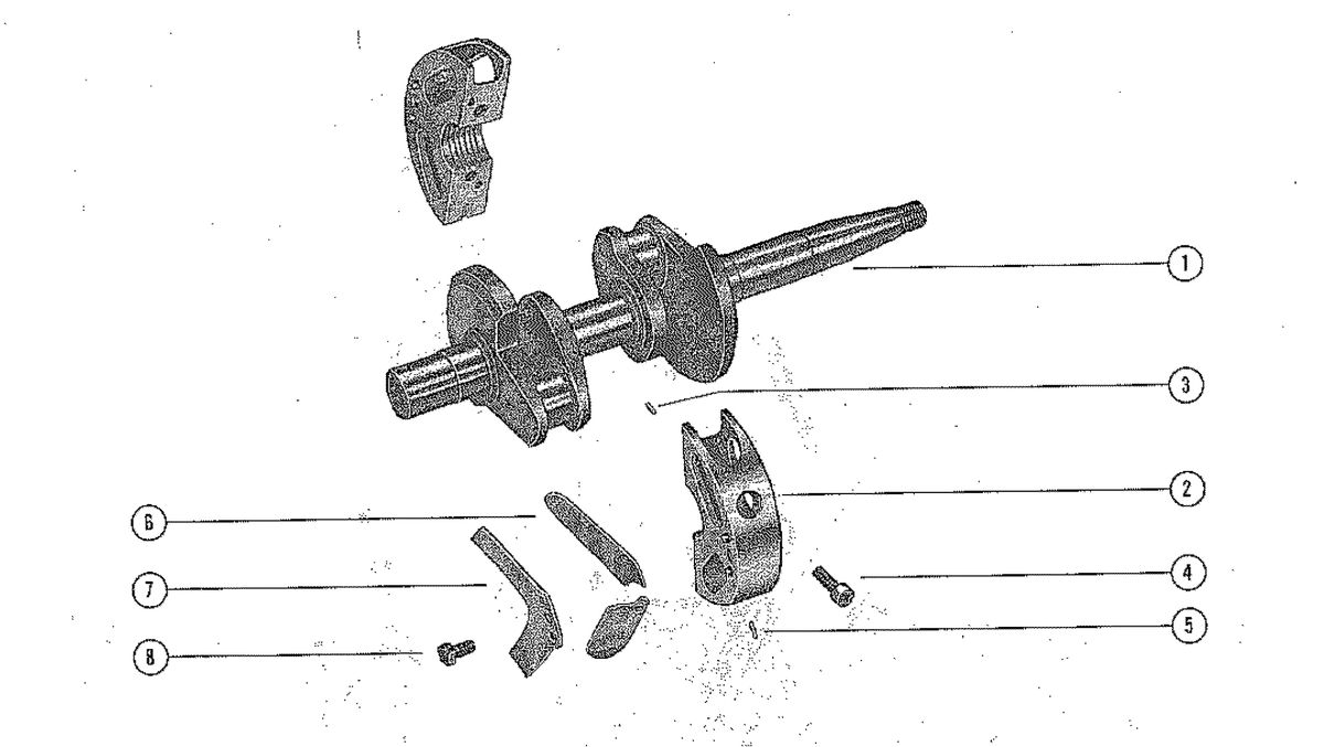 MERCURY MERC 110 CRANKSHAFT AND MAIN BEARING ASSEMBLY