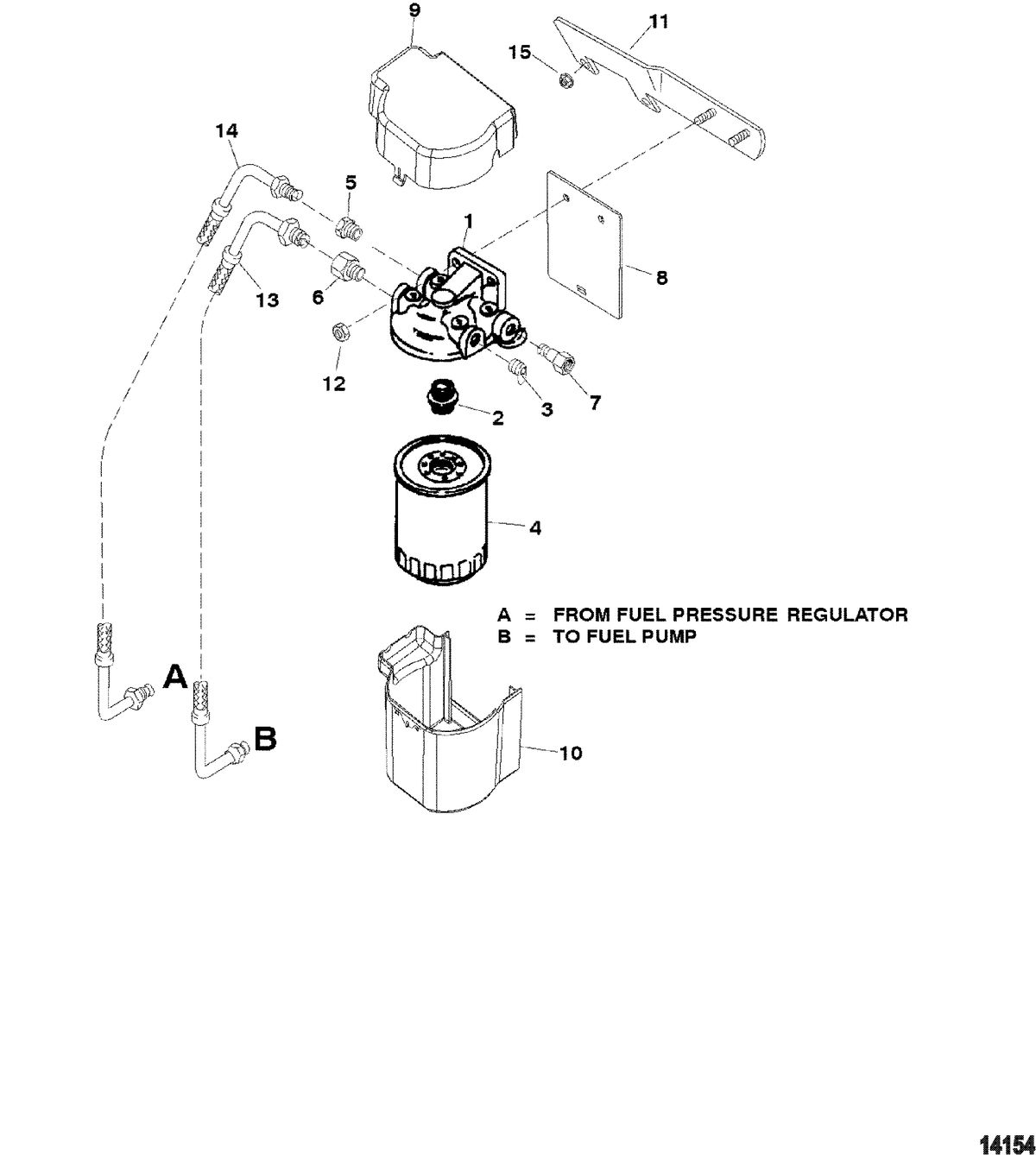 MERCRUISER 5.0L / 5.7L EFI ALPHA/BRAVO (GEN +) ENGINE Fuel Filter