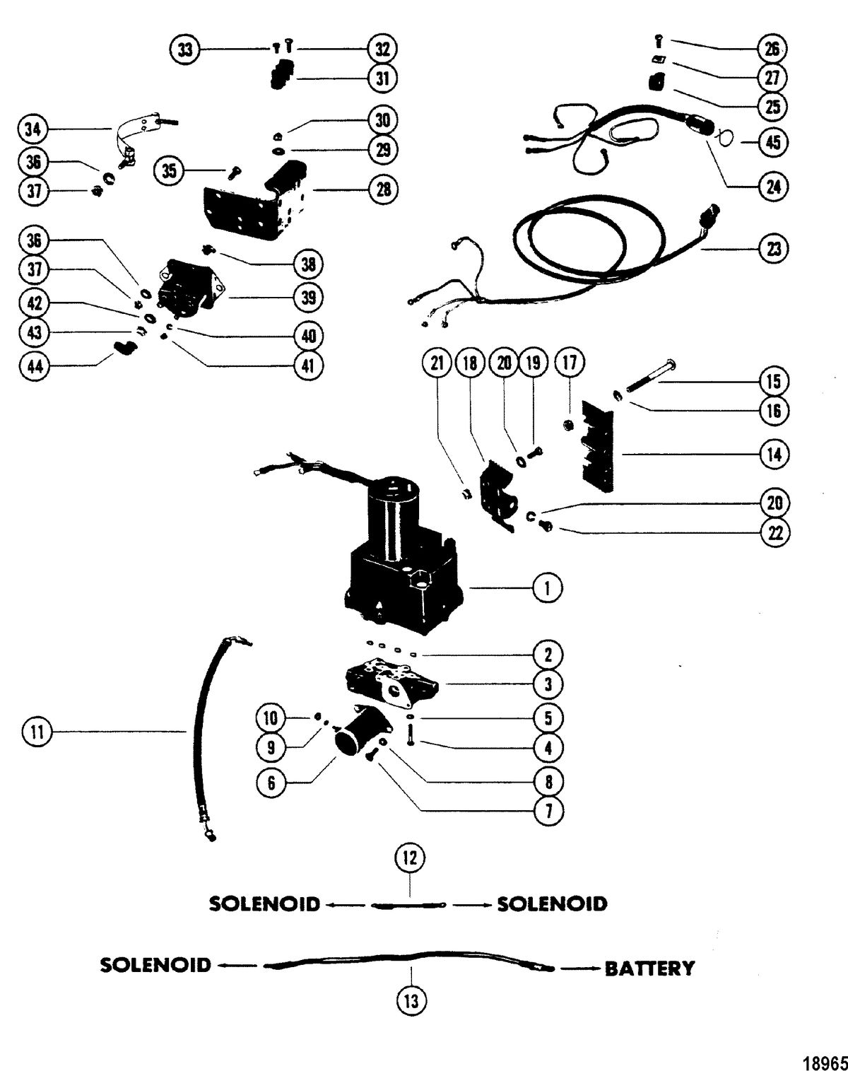 MERCURY/MARINER 175 H.P. V-6 (1976-1988 COMBINED BOOKS) Hydraulic Pump(S/N-Merc-5393736/Mariner-5316380 & Below)