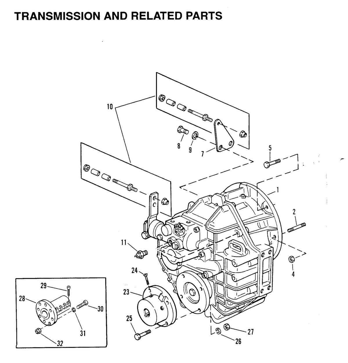 MERCRUISER D-254 TURBO ACDIESEL ENGINE STERN DRIVE/INBOARD TRANSMISSION AND RELATED PARTS (INBOARD)