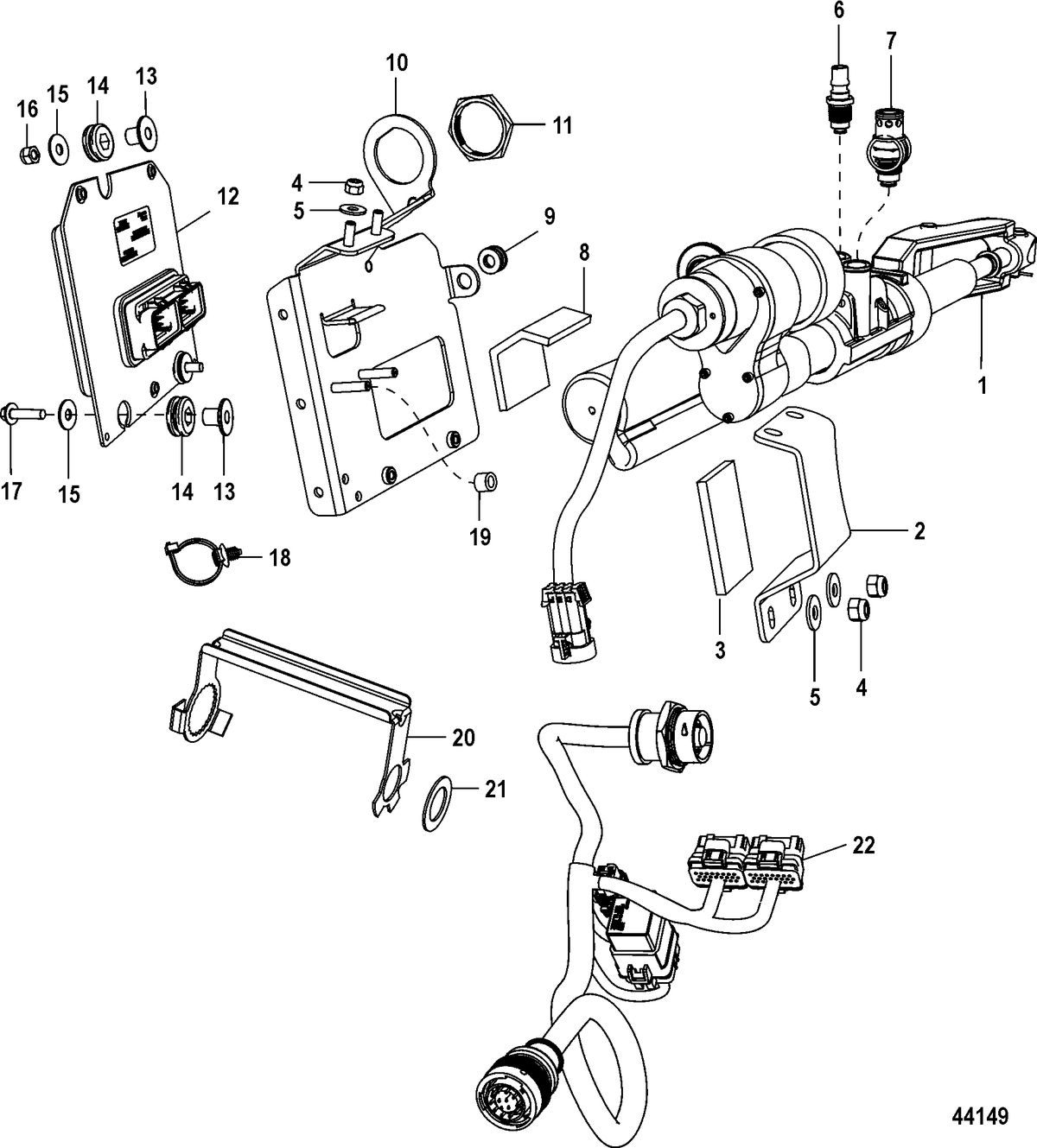 MERCRUISER BRAVO X (I-II-III) Steering Actuator, Axius  (Gen II)