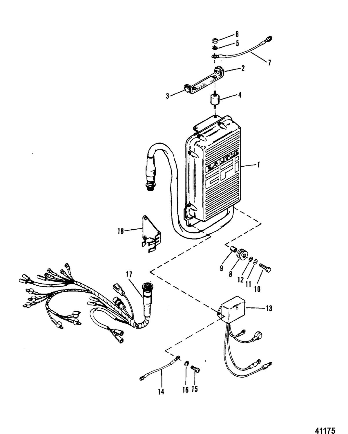 MERCURY/MARINER 220 H.P. (V-6) E.C.U. ASSEMBLY
