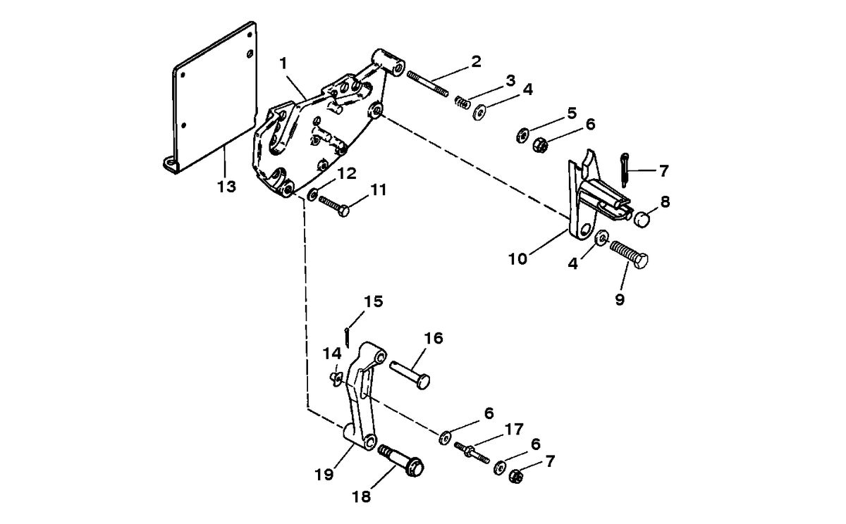 MERCRUISER 500 CARB (502CID) 8.2L ENGINE (GEN VI) SHIFT BRACKET