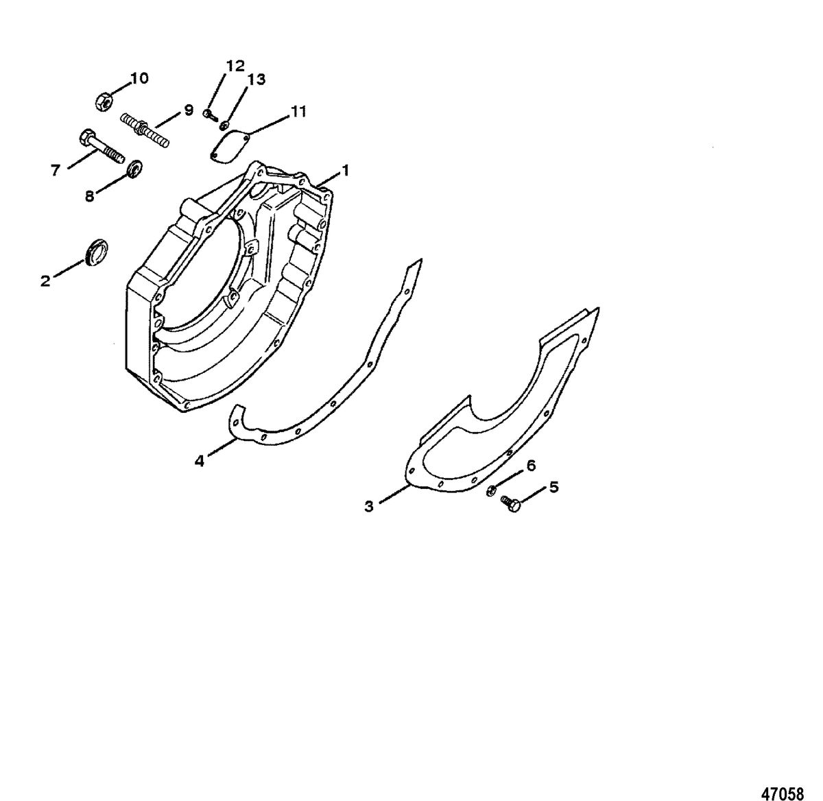 MERCRUISER 350 MAG EFI TBI TOURN SKI (GEN+) FLYWHEEL HOUSING